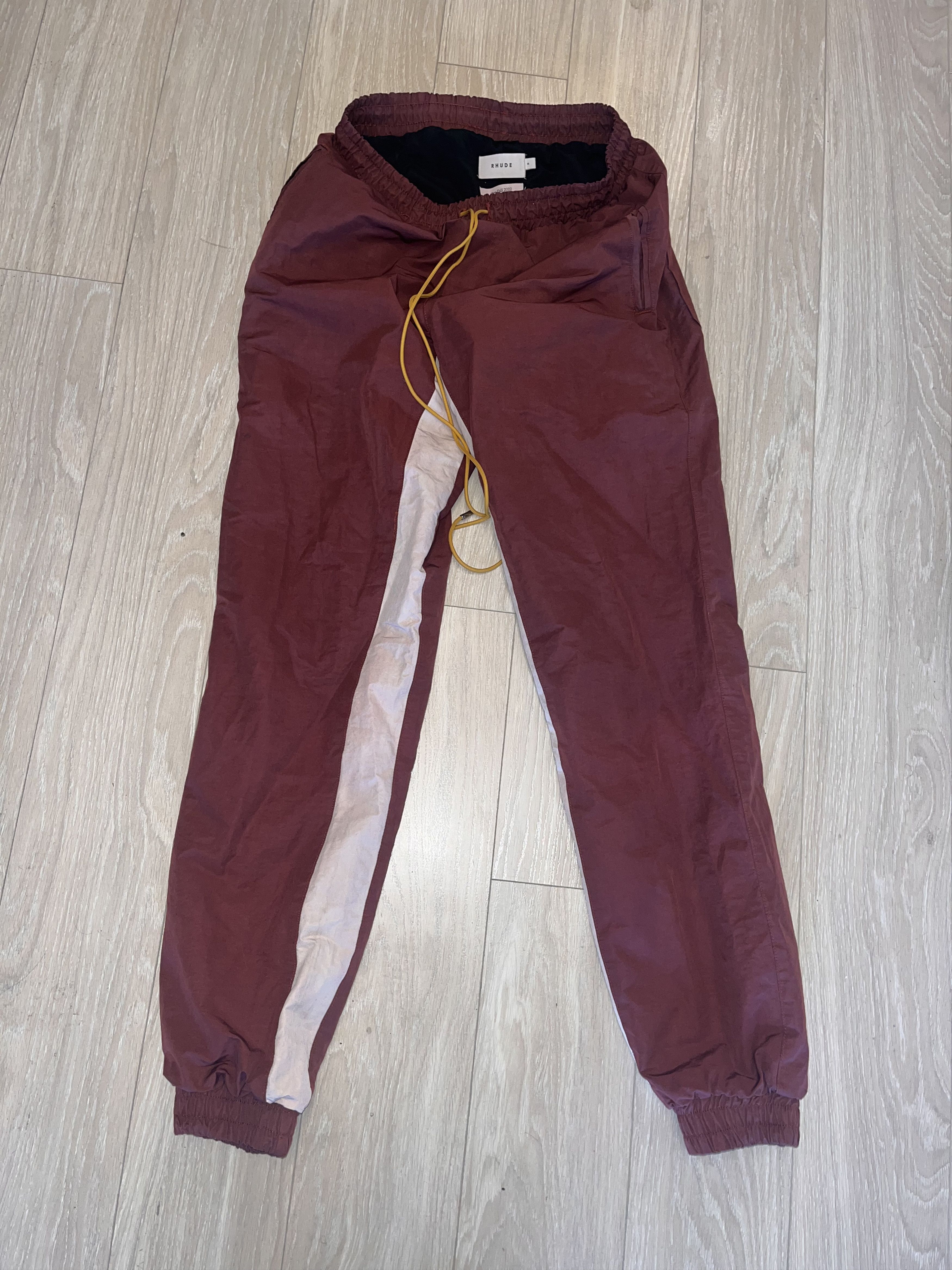 image of Rhude "2022 Design" Joggers in Maroon, Men's (Size 30)