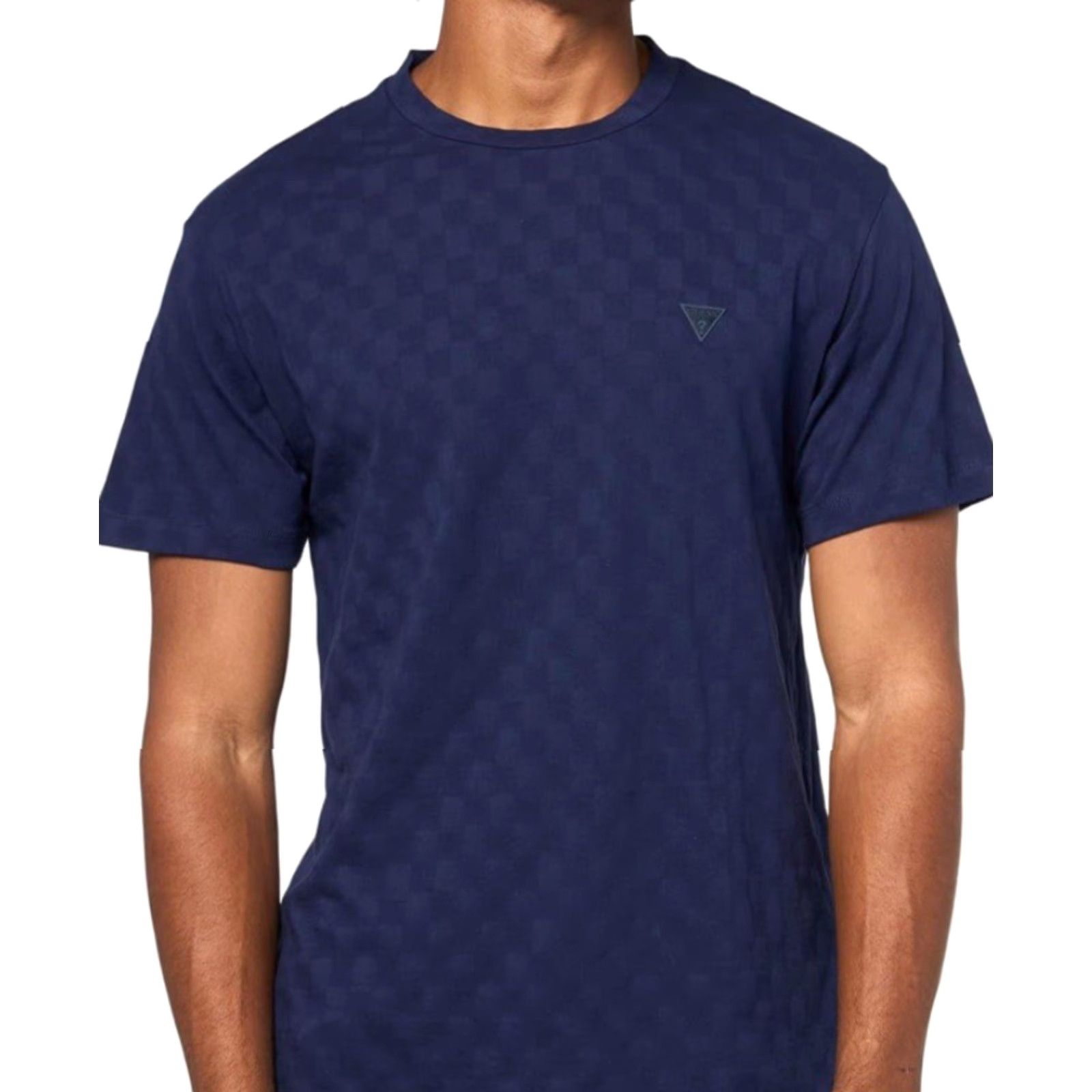 Guess NWT Guess Mens Short Sleeve Small Triangle Knit Shirt Sz XXL Summer Night Blue Size US XXL / EU 58 / 5 - 2 Thumbnail