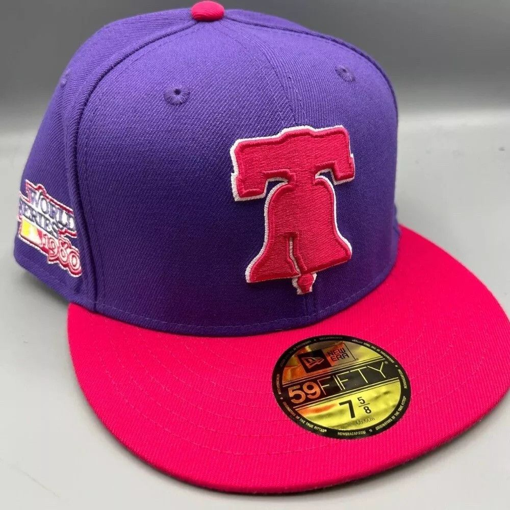 New Era Philadelphia Phillies Hat Men 7 5/8 59Fifty New Era Fitted Size ONE SIZE - 1 Thumbnail