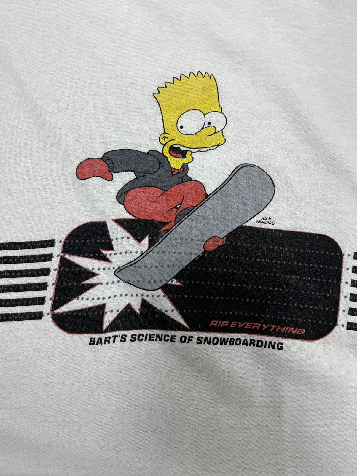 The Simpsons Vintage T Shirt The Simpsons 2003 Bart Simpson Snowboarding Size US L / EU 52-54 / 3 - 6 Thumbnail
