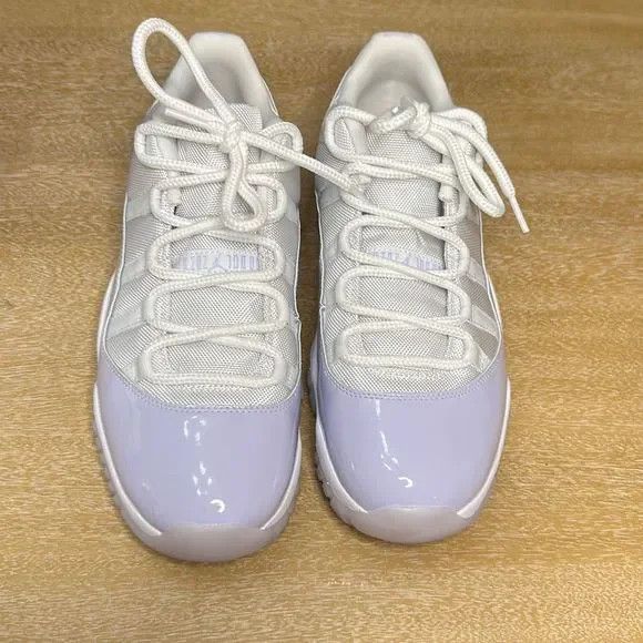 image of Jordan Brand 11 Retro Low Shoes in White/Pure Violet/White, Women's (Size 12)