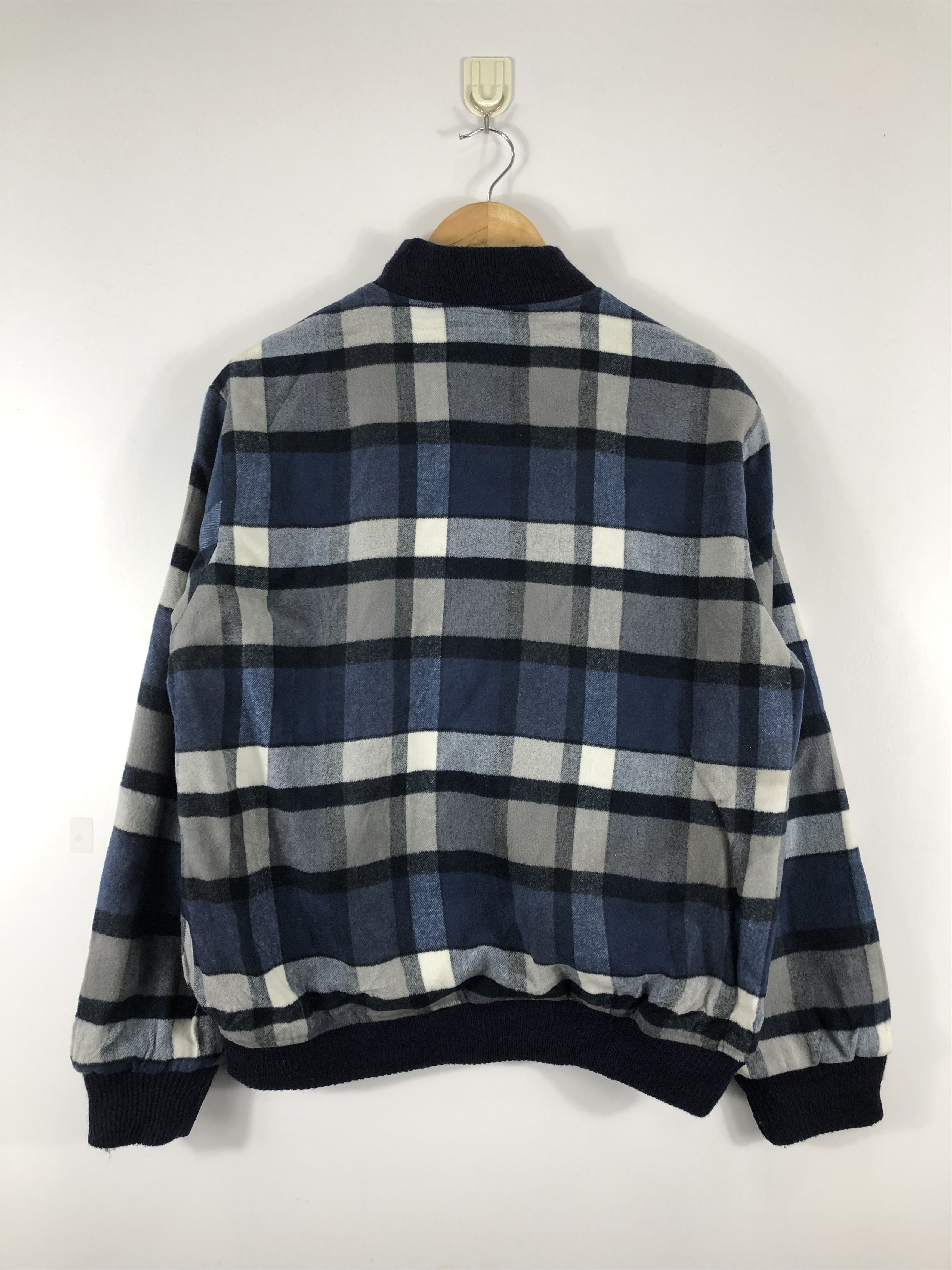 Vintage Vintage 90s Bomber Jacket Plaid Multicolour J0586 Size US L / EU 52-54 / 3 - 3 Thumbnail
