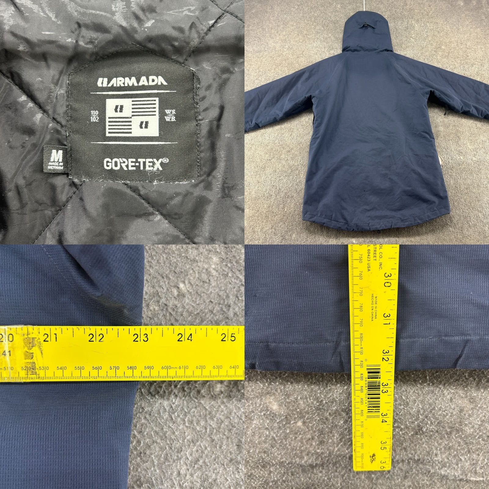 Vintage Armada Jacket Mens M Blue Navy Hooded Quilted Full Zip Goretex Atka Snowboard Size US M / EU 48-50 / 2 - 9 Thumbnail