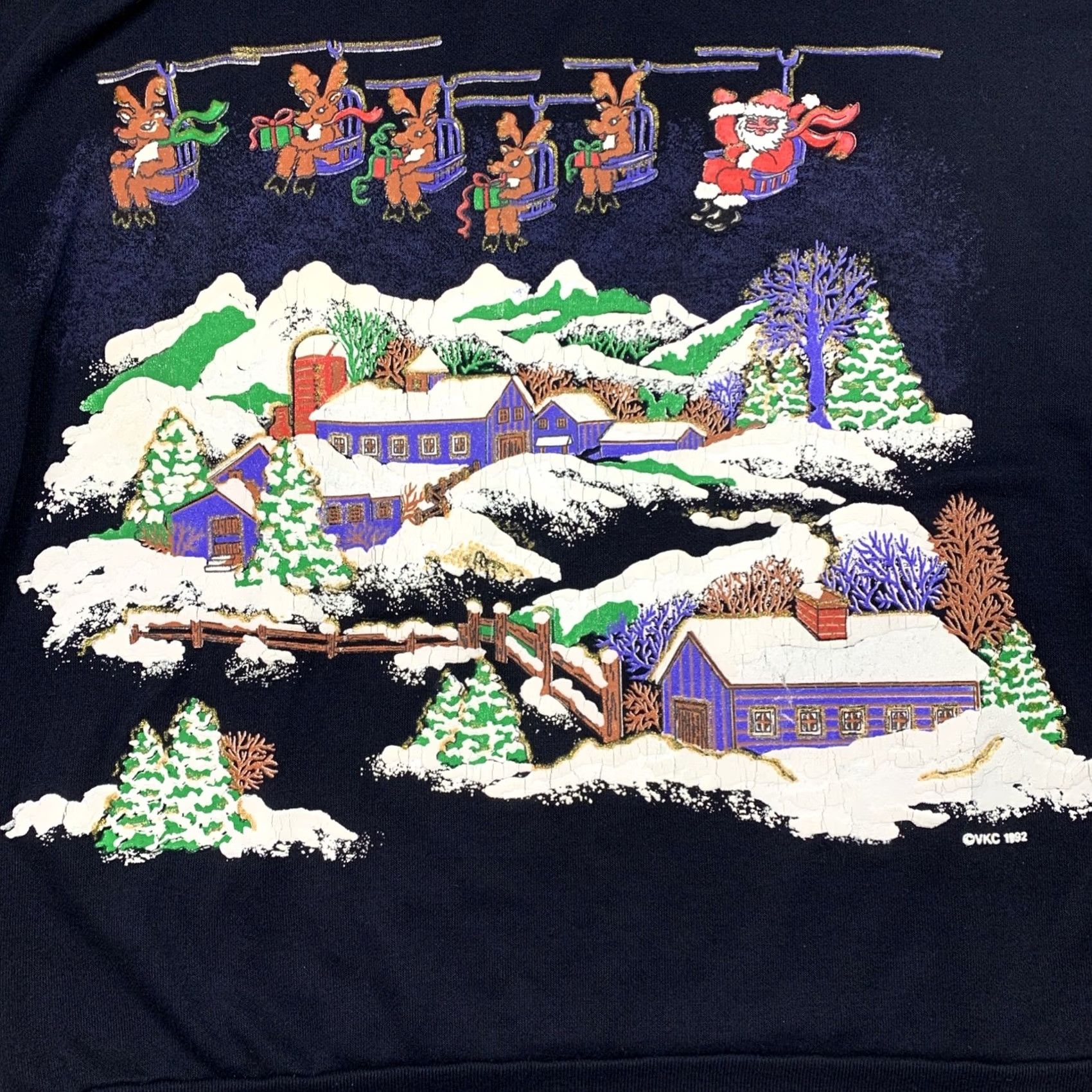 Vintage VINTAGE Nutcracker Christmas Sweater Womens Large Black Pullover 1992 USA Made Puffy Graphics Size L / US 10 / IT 46 - 3 Thumbnail