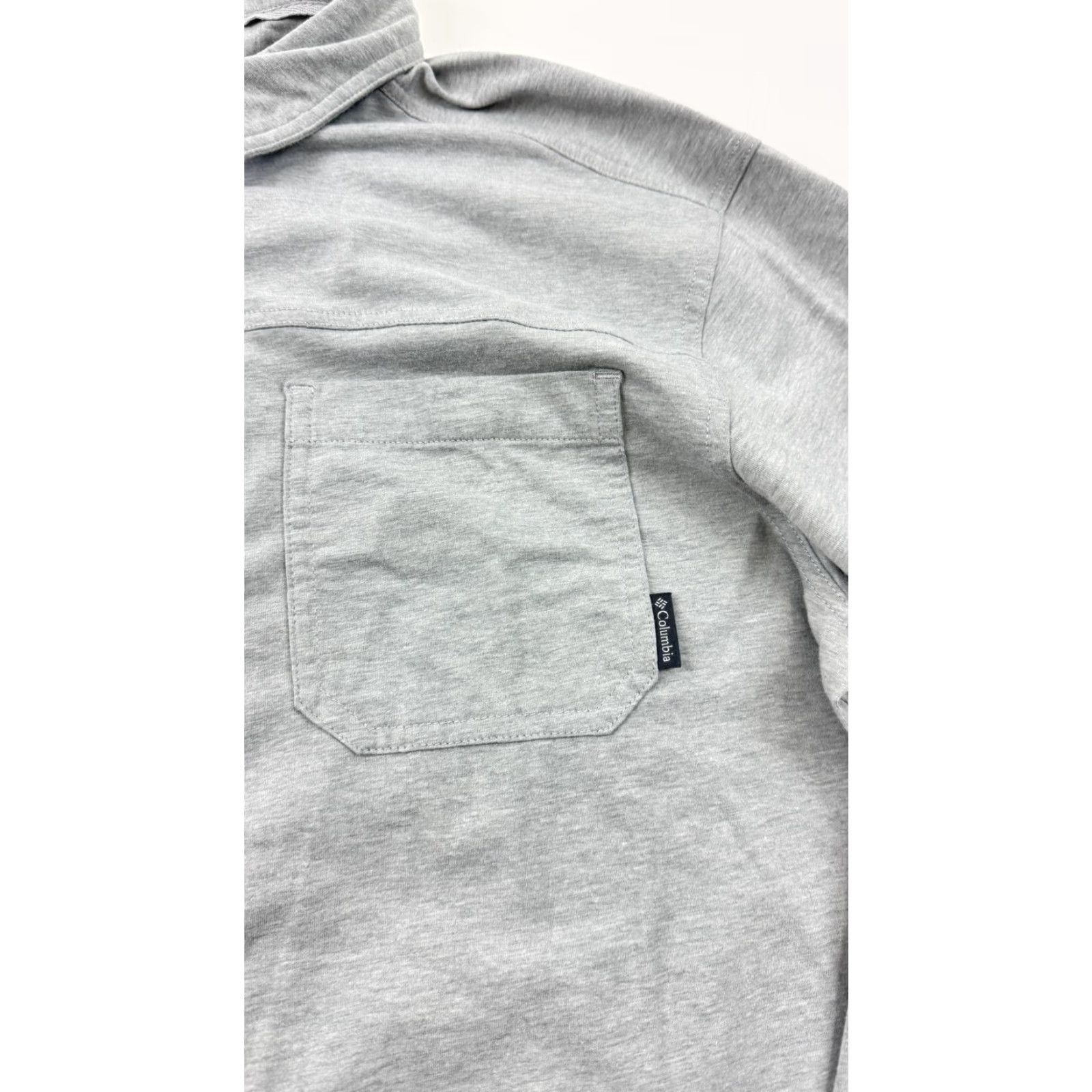Vintage Columbia Shirt Mens Large Gray Long Sleeve Snap Front Pocket Stretch Casual Size US L / EU 52-54 / 3 - 4 Thumbnail