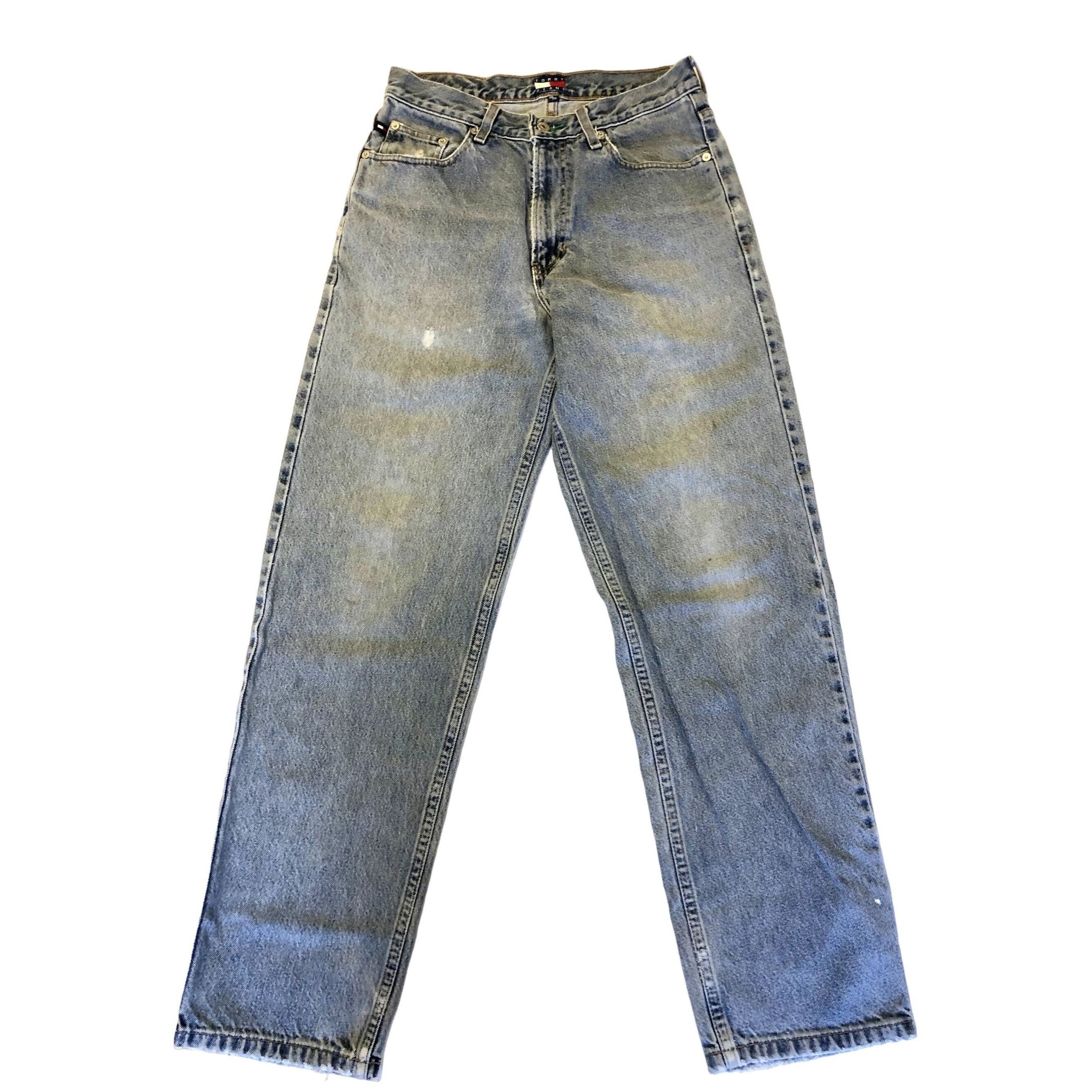 Tommy Hilfiger 80 90's DISTRESSED Blue Jeans Streetwear DENIM SKATER Pants Size US 30 / EU 46 - 1 Thumbnail
