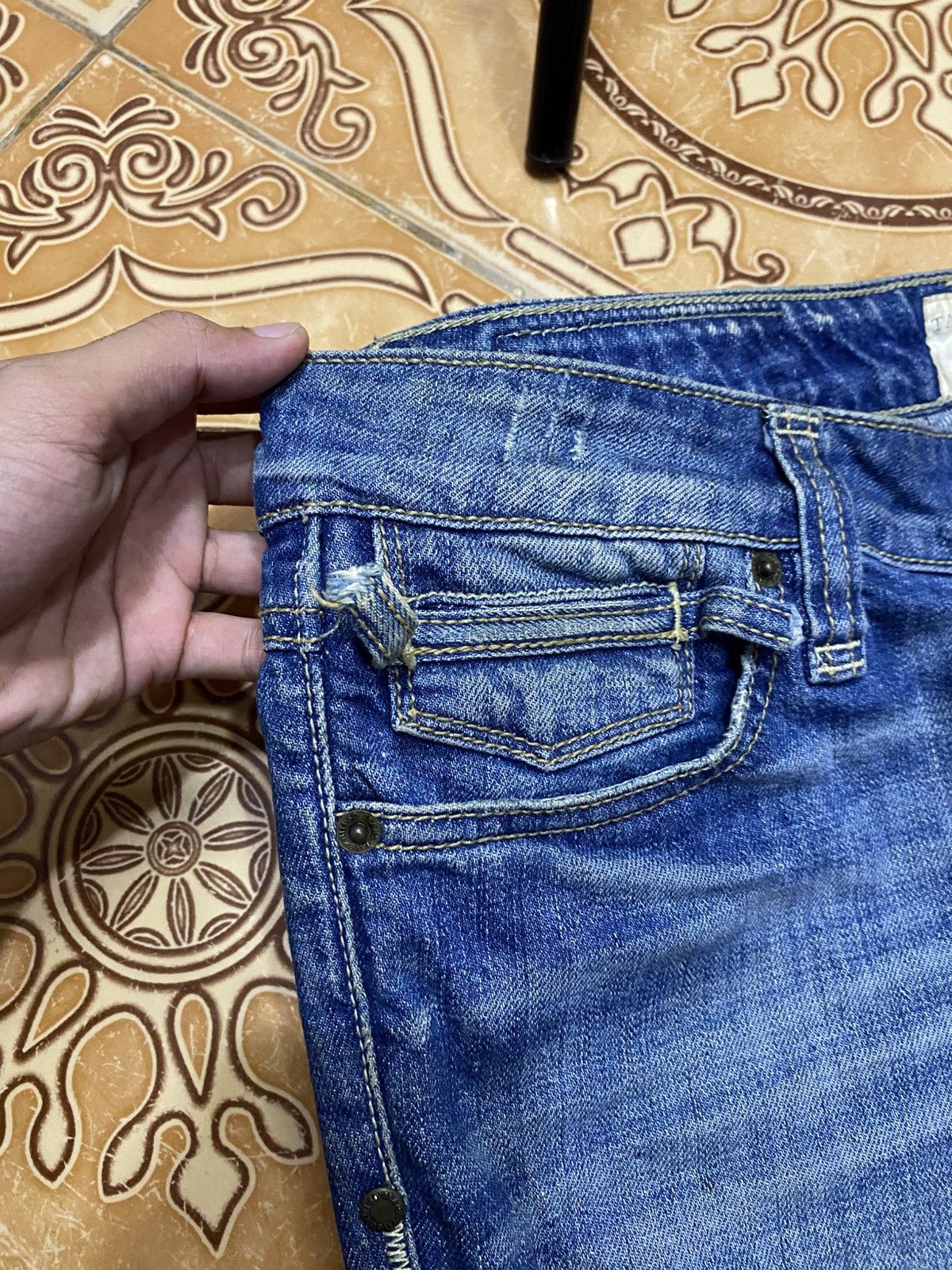 Japanese Brand Vintage Y2K Style Taverniti So Jeans Size US 30 / EU 46 - 11 Thumbnail