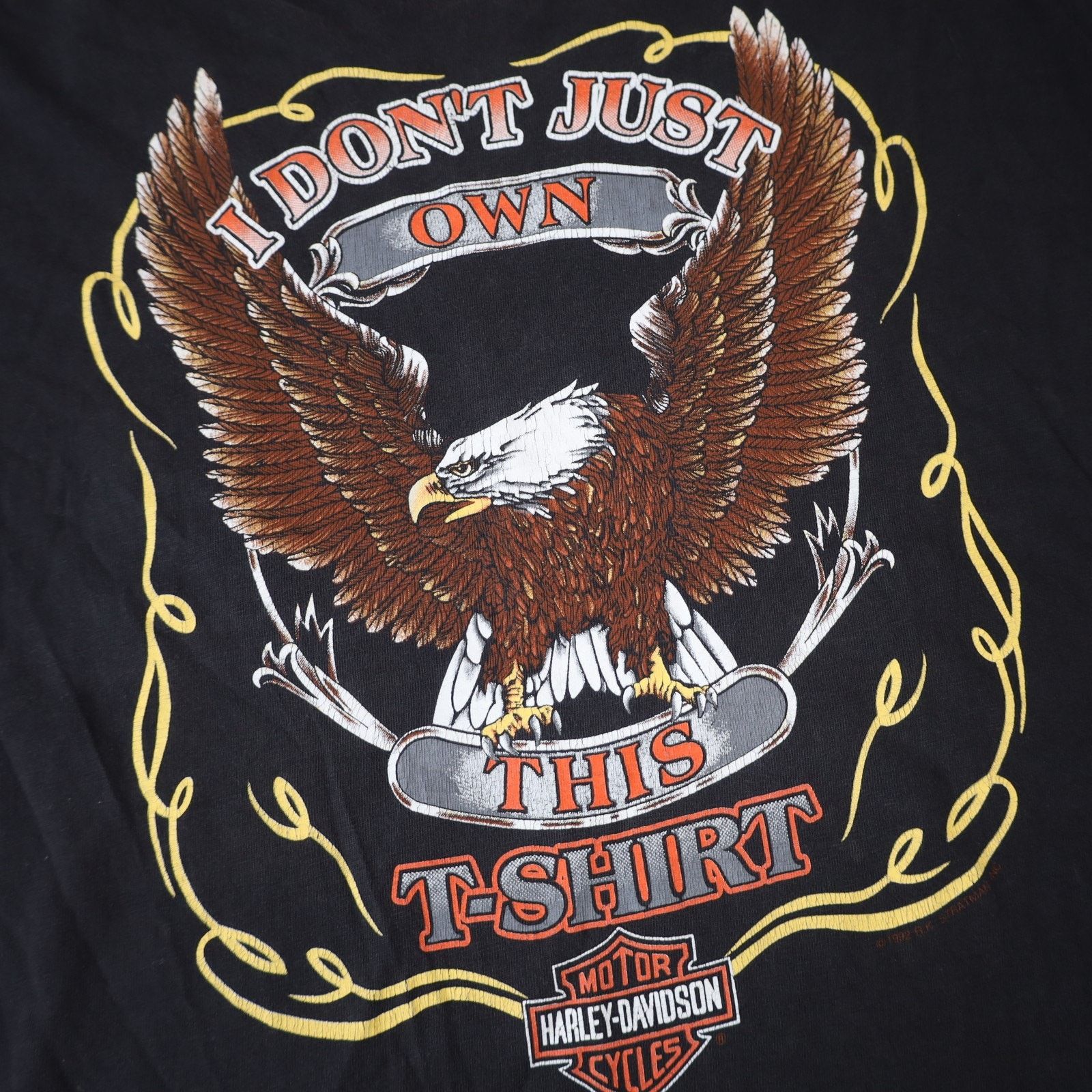 Harley Davidson × Vintage Vintage 1989 Harley Davidson "I Dont Just Own The T Shirt" Size US XXL / EU 58 / 5 - 6 Thumbnail