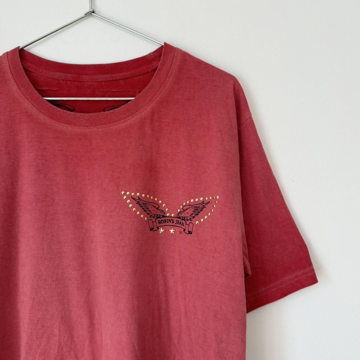 Robins Jeans Robin’s Jean Faded Overdyed Wings Logo Cotton Road Tee Y2K Size US L / EU 52-54 / 3 - 3 Thumbnail