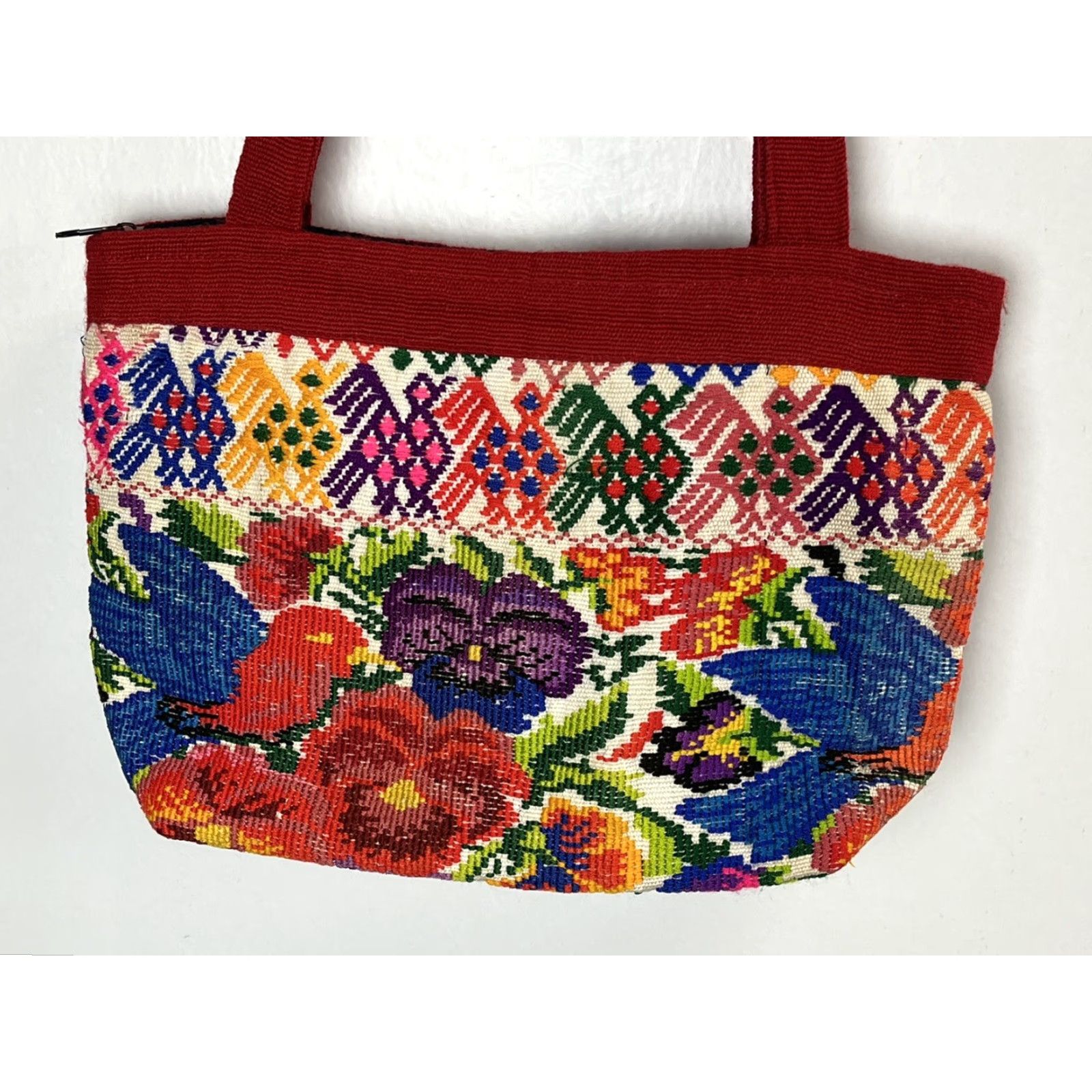 Etro VINTAGE Unbranded Needlepoint Floral Small Tote Purse Bag Boho Retro Women Size ONE SIZE - 3 Thumbnail