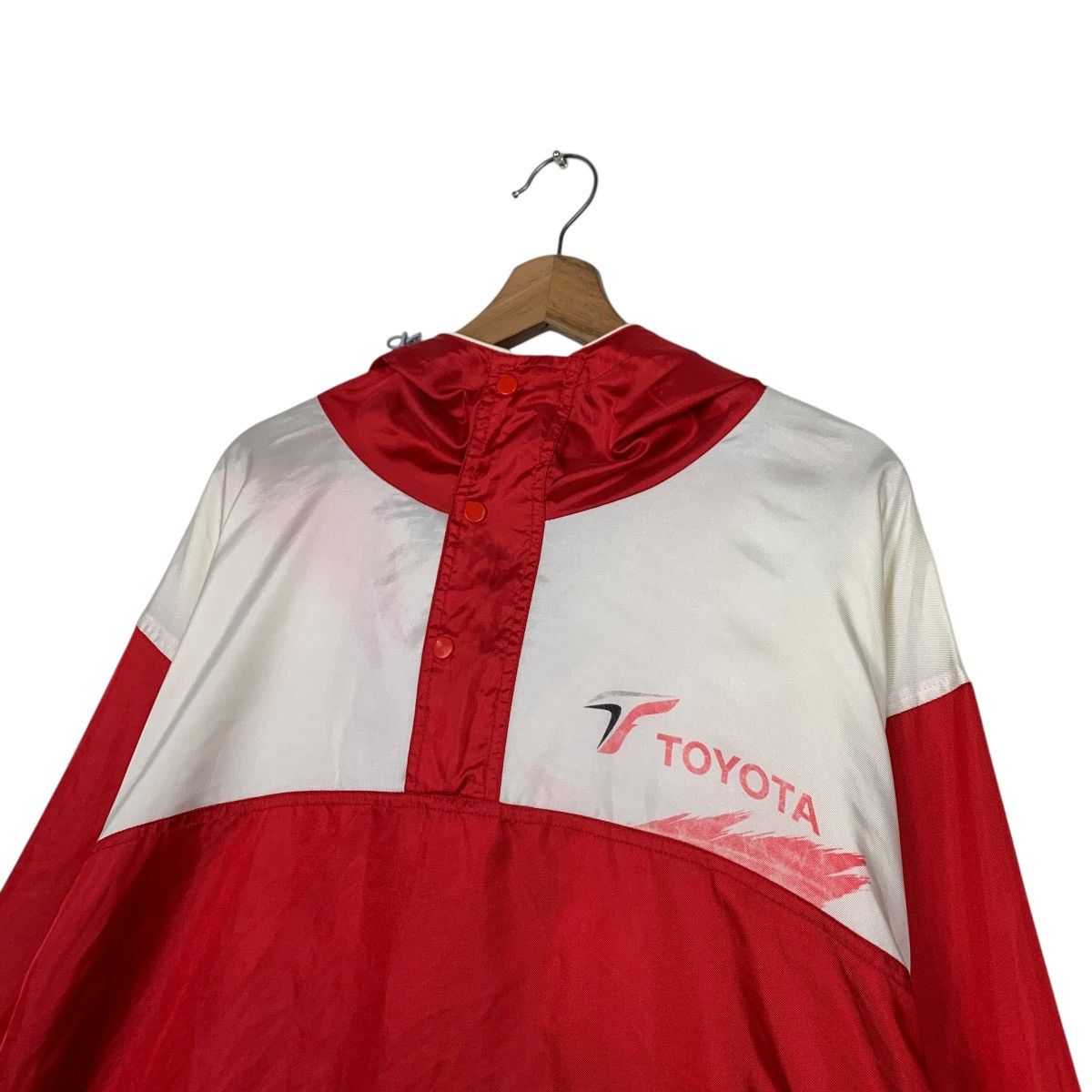 Japanese Brand TOYOTA Big Logo Anorak Jacket Windbreaker #2541-C115 Size US XL / EU 56 / 4 - 13 Thumbnail