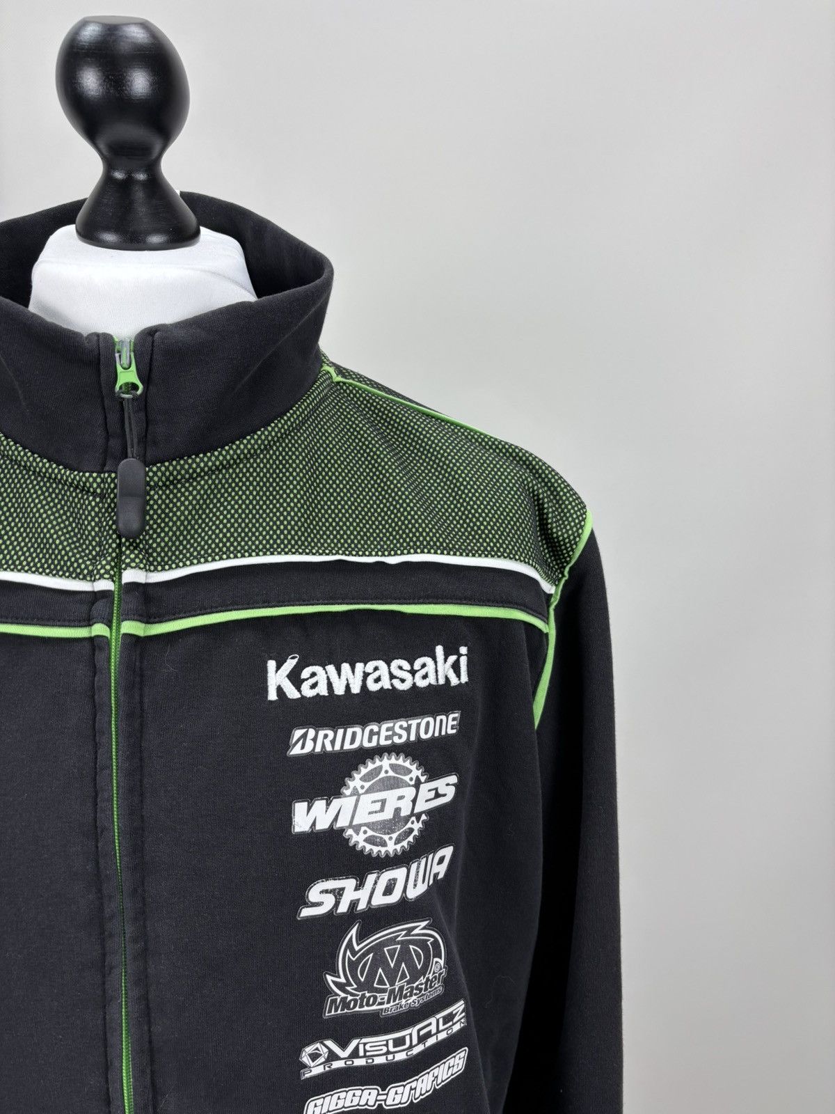 Other Mens sweatshirt full zip Kawasaki Size XXL Color Black/Green Size US XXL / EU 58 / 5 - 4 Thumbnail