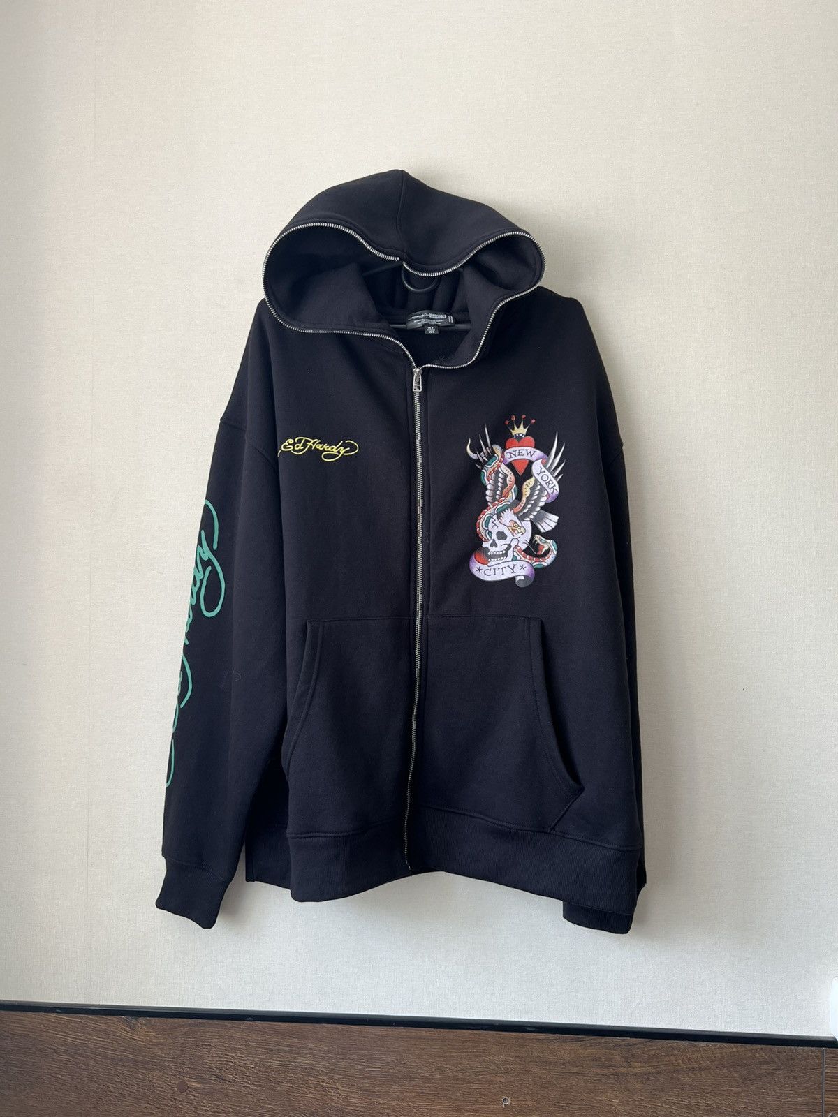 Christian Audigier Vintage Ed Hardy Suit Zip Hoodie+Pants 90’s Size US M / EU 48-50 / 2 - 3 Thumbnail