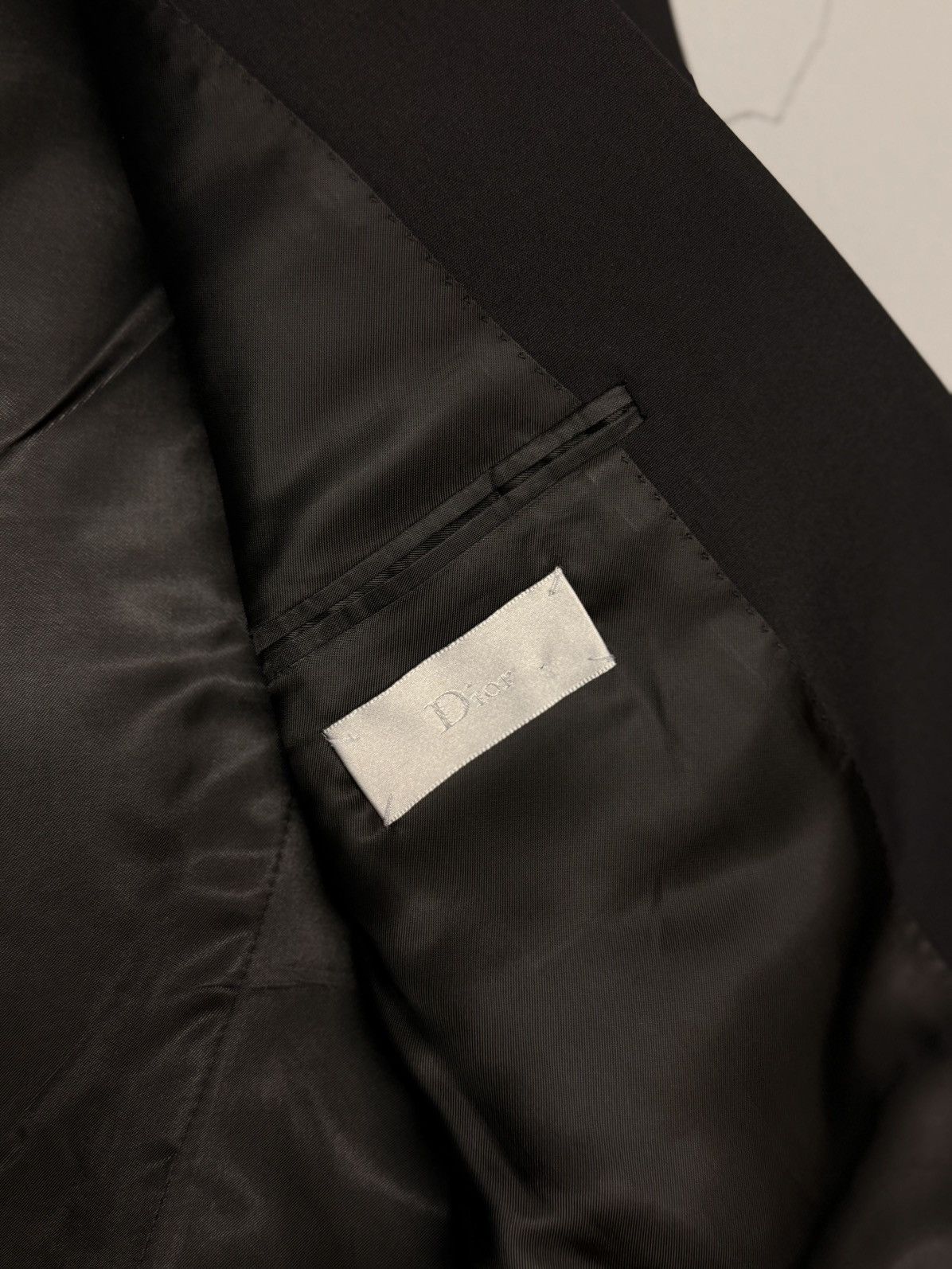 Dior FW02 Reflection (Hedi Slimane) Leather Trim Blazer Size 50R - 6 Thumbnail