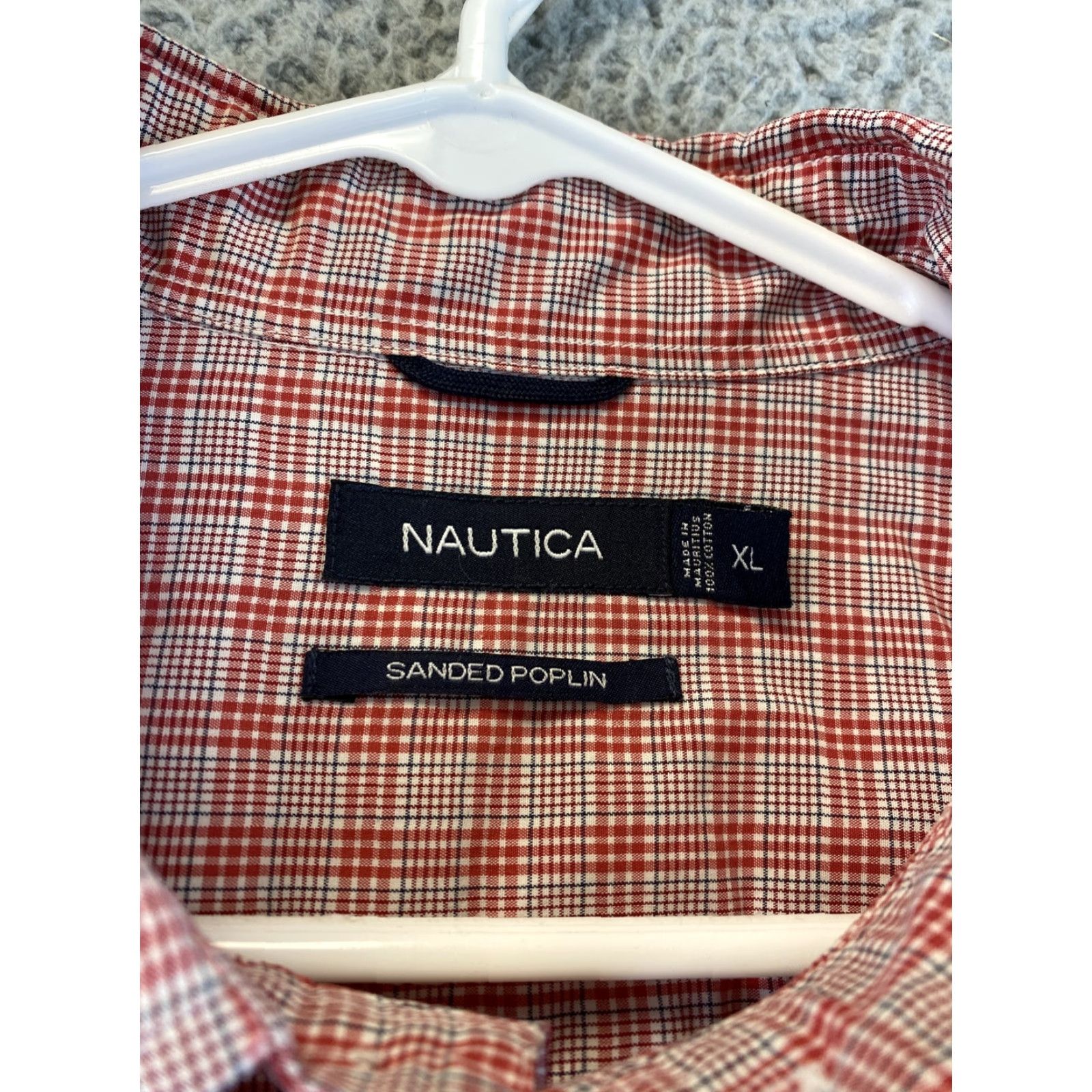 Nautica Vintage Nautica Shirt Mens XL Button-Down Plaid Shirt 91-24 Button Up Collared Cotton Red Woven Navy? Size US XL / EU 56 / 4 - 7 Thumbnail