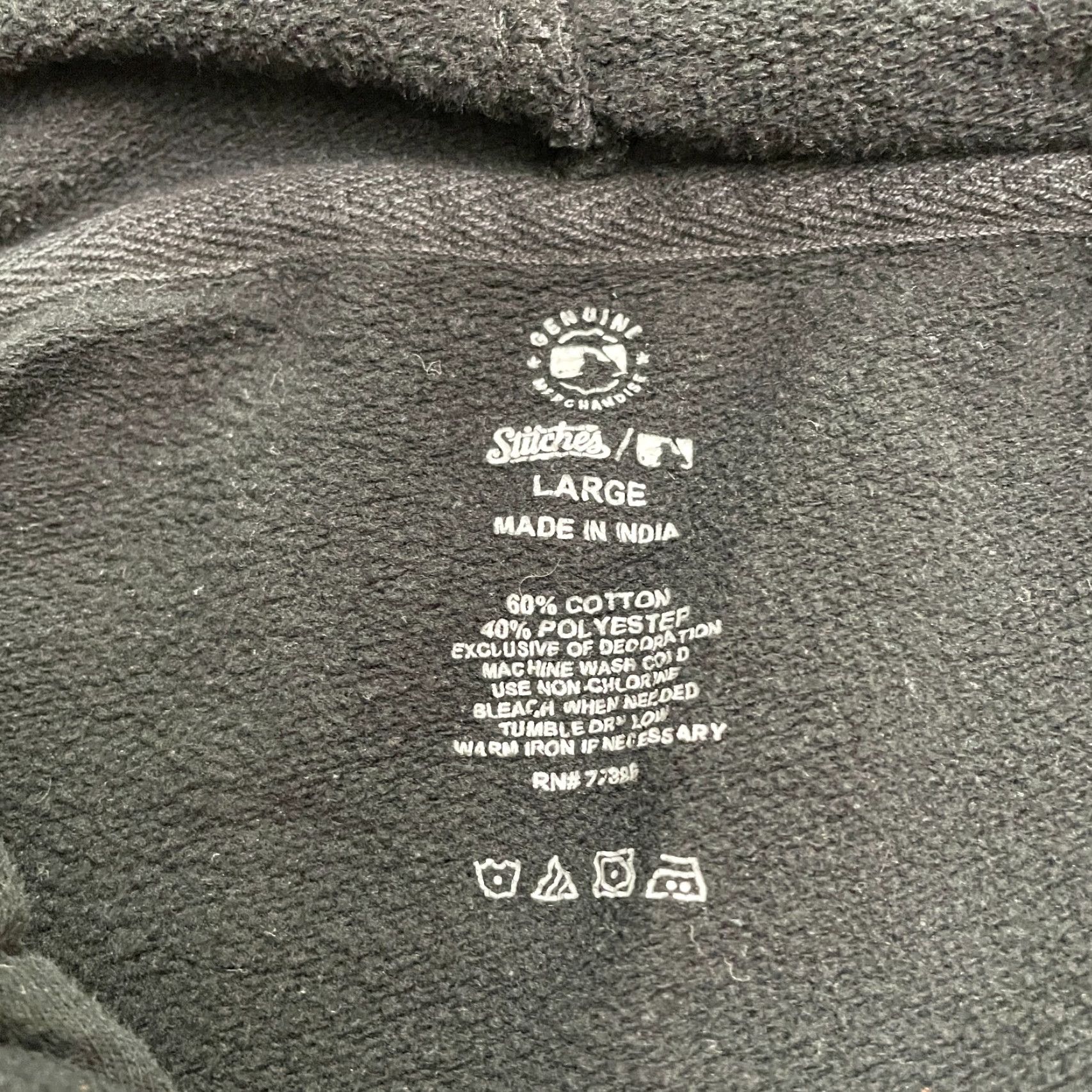 Vintage Stitches Hoodie Mens Large Black Graphic Fleece Pullover Outdoor Shirt Sweatshirt Size US L / EU 52-54 / 3 - 4 Thumbnail