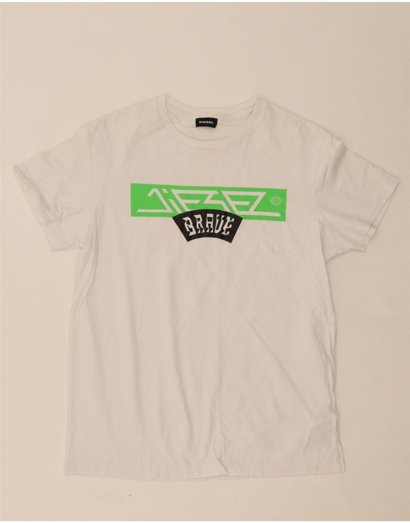 Diesel Mens Graphic T-Shirt Top Large White Cotton Size US L / EU 52-54 / 3 - 1 Thumbnail