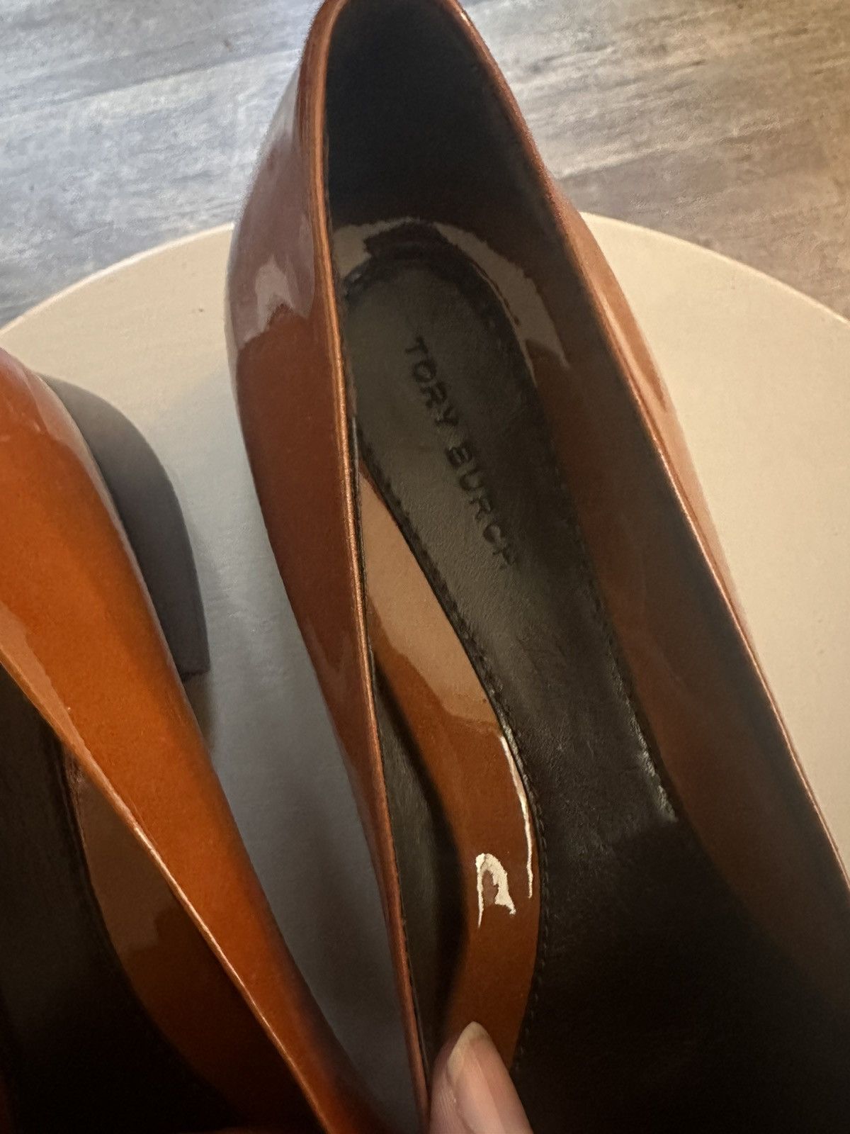 Tory Burch TORY BURCH GEORGIA PLAQUE PATENT LEATHER LOW HEEL SQUARE Size US 7 / IT 37 - 3 Thumbnail