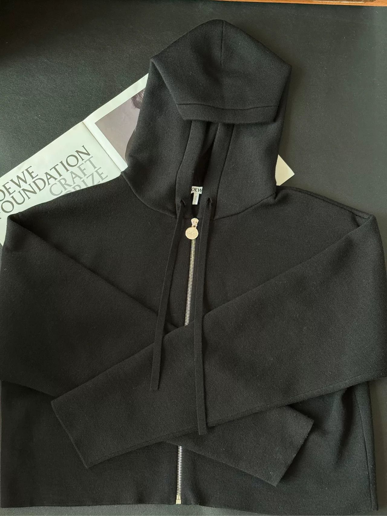 Loewe Loewe Black Knit Wool Coat Size US S / EU 44-46 / 1 - 1 Thumbnail
