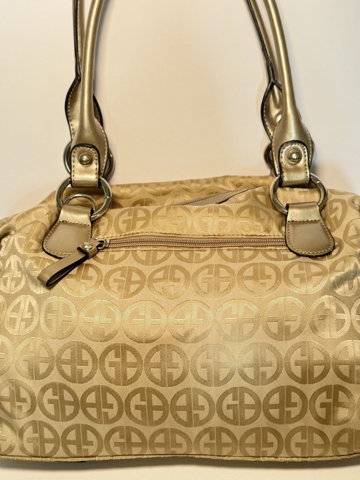 Giani Bernini Vintage Giani Bernini Gold Tan Monogram Handbag Size ONE SIZE - 16 Thumbnail