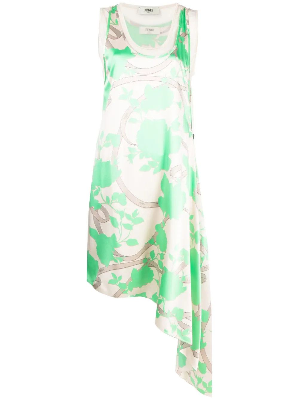 o1y0925 Mini Dress in Ivory/Green