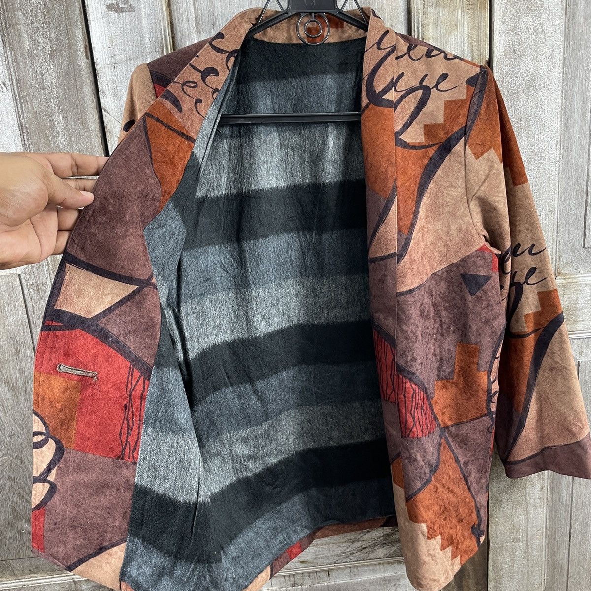 Japanese Brand × Vintage Vintage Japanese Brand Abstract Design Blazer Size L / US 10 / IT 46 - 6 Thumbnail