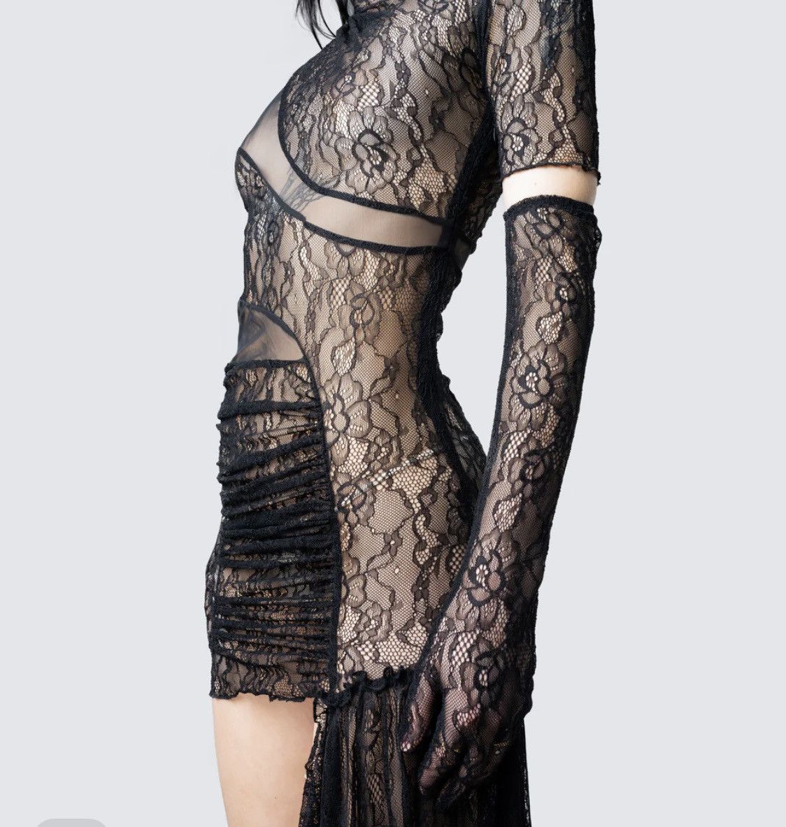 Other Serena Black mini dress with gloves Size M / US 6-8 / IT 42-44 - 3 Thumbnail