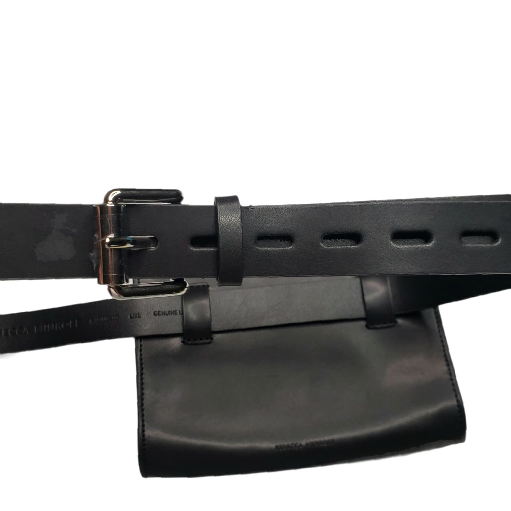 Rebecca Minkoff VINTAGE Rebecca Minkoff LOVE Black Leather Belt Bag Fanny Pack Rm 100419 Sz L/ XL Size ONE SIZE - 5 Thumbnail