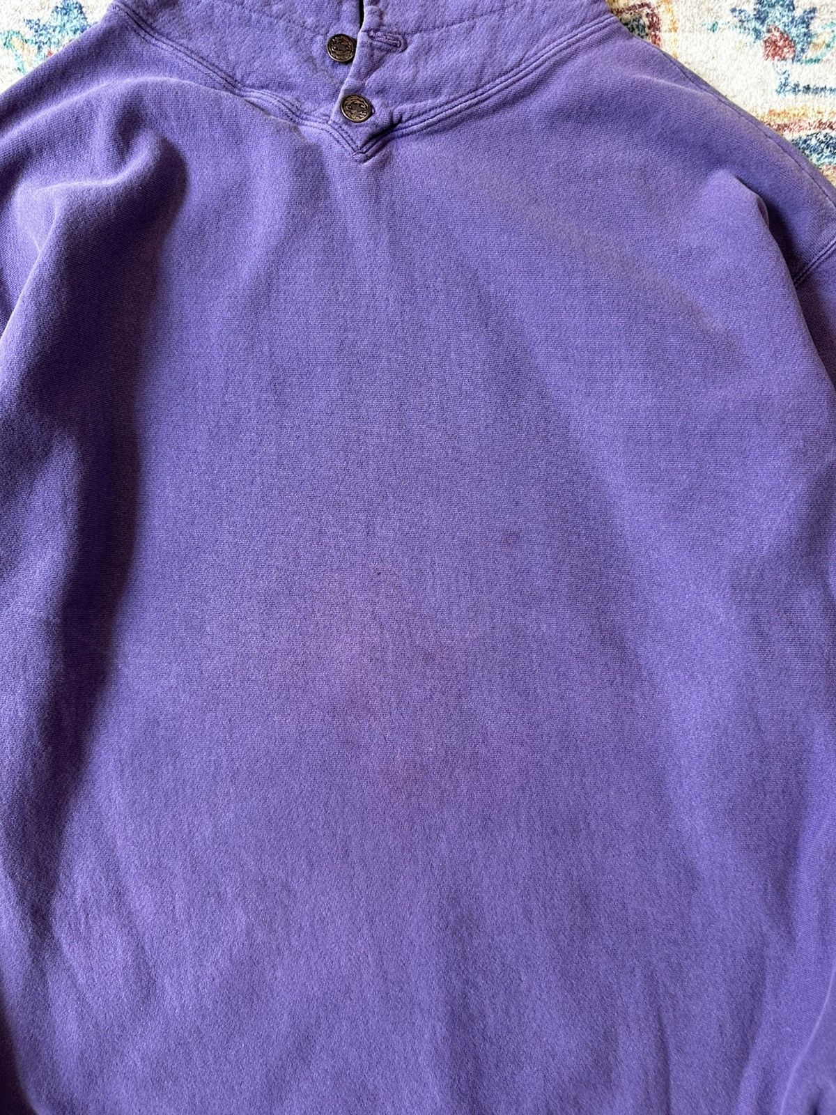 Vintage Vintage Purple Pullover Henley Sweatshirt Size XL Size US XL / EU 56 / 4 - 4 Thumbnail