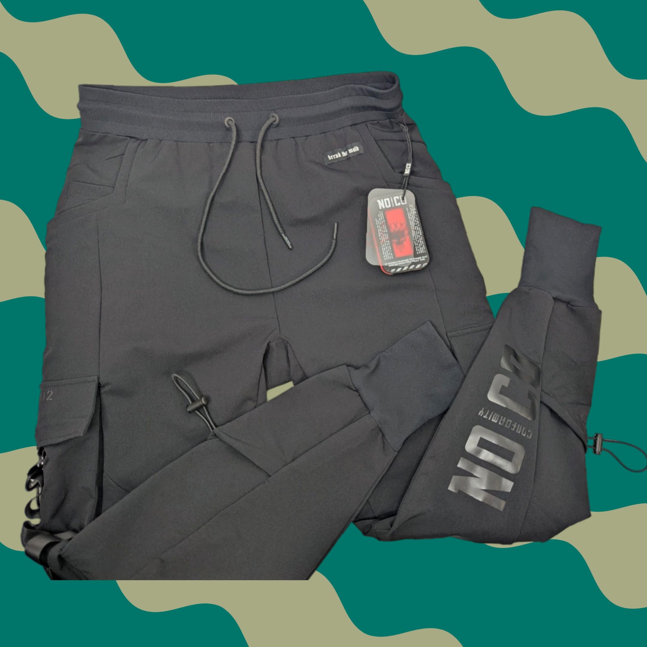 Vintage NWT No Conformity Co. NoCo Utility Joggers Activewear Cargo Pants Men's Large Size US 33 - 1 Thumbnail