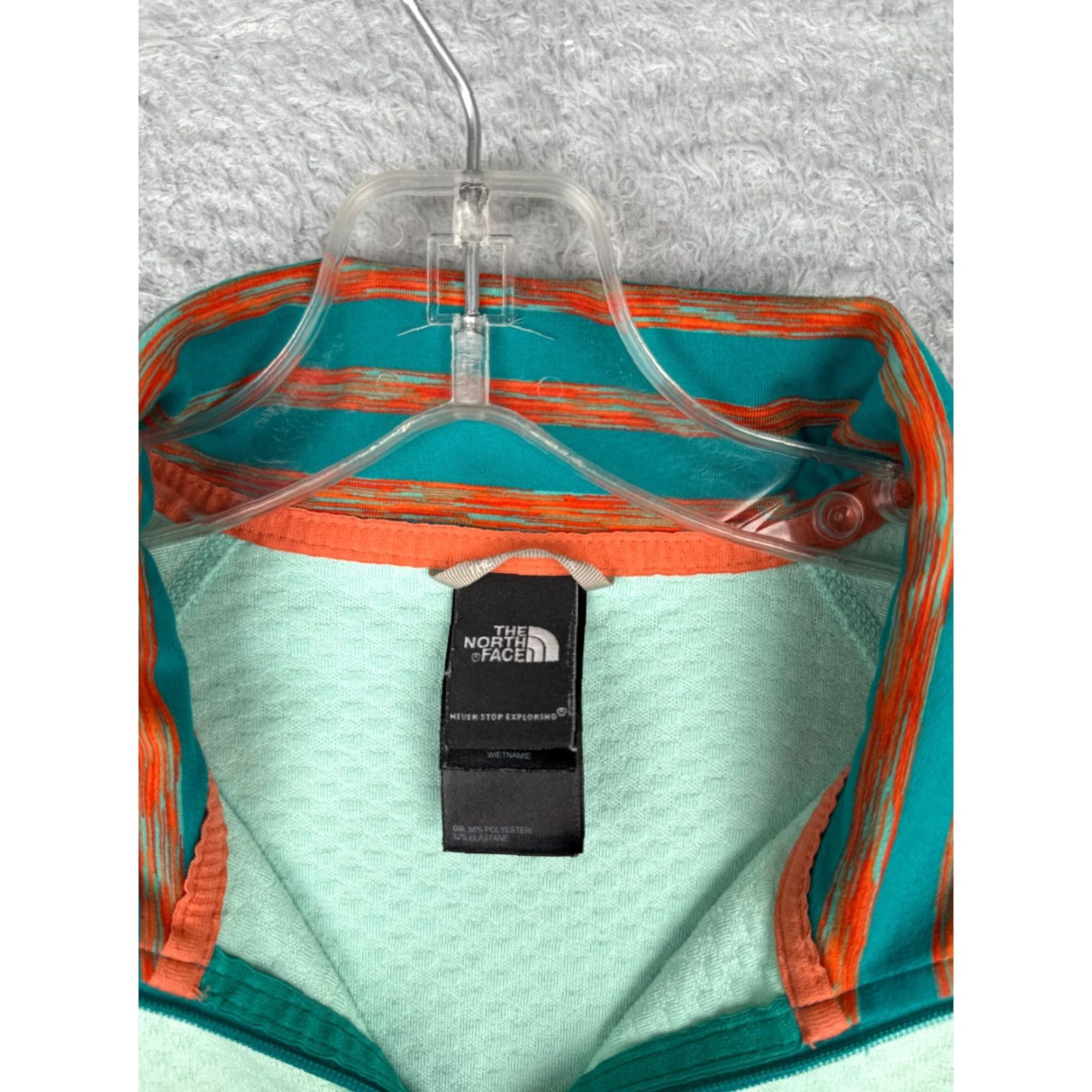 The North Face The North Face Sweatshirt Women M Blue 1/4 Zip Long Sleeve Polyester Blend Logo Pullover Size M / US 6-8 / IT 42-44 - 6 Thumbnail