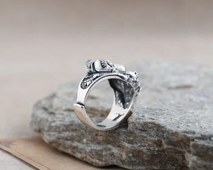 Japanese Brand Creative Feather Cat Rings Opening Ring Size ONE SIZE - 3 Thumbnail