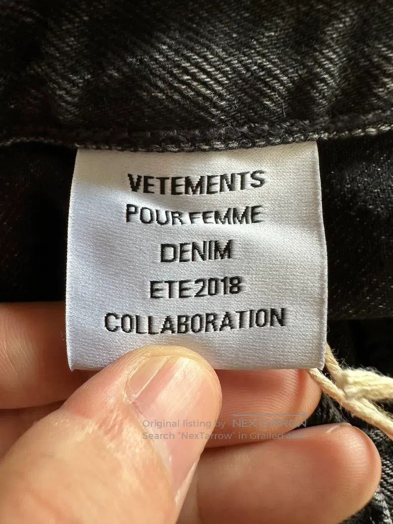 Vetements Vetements size M Dark gray back color-block denim skirt Size 23" - 5 Thumbnail