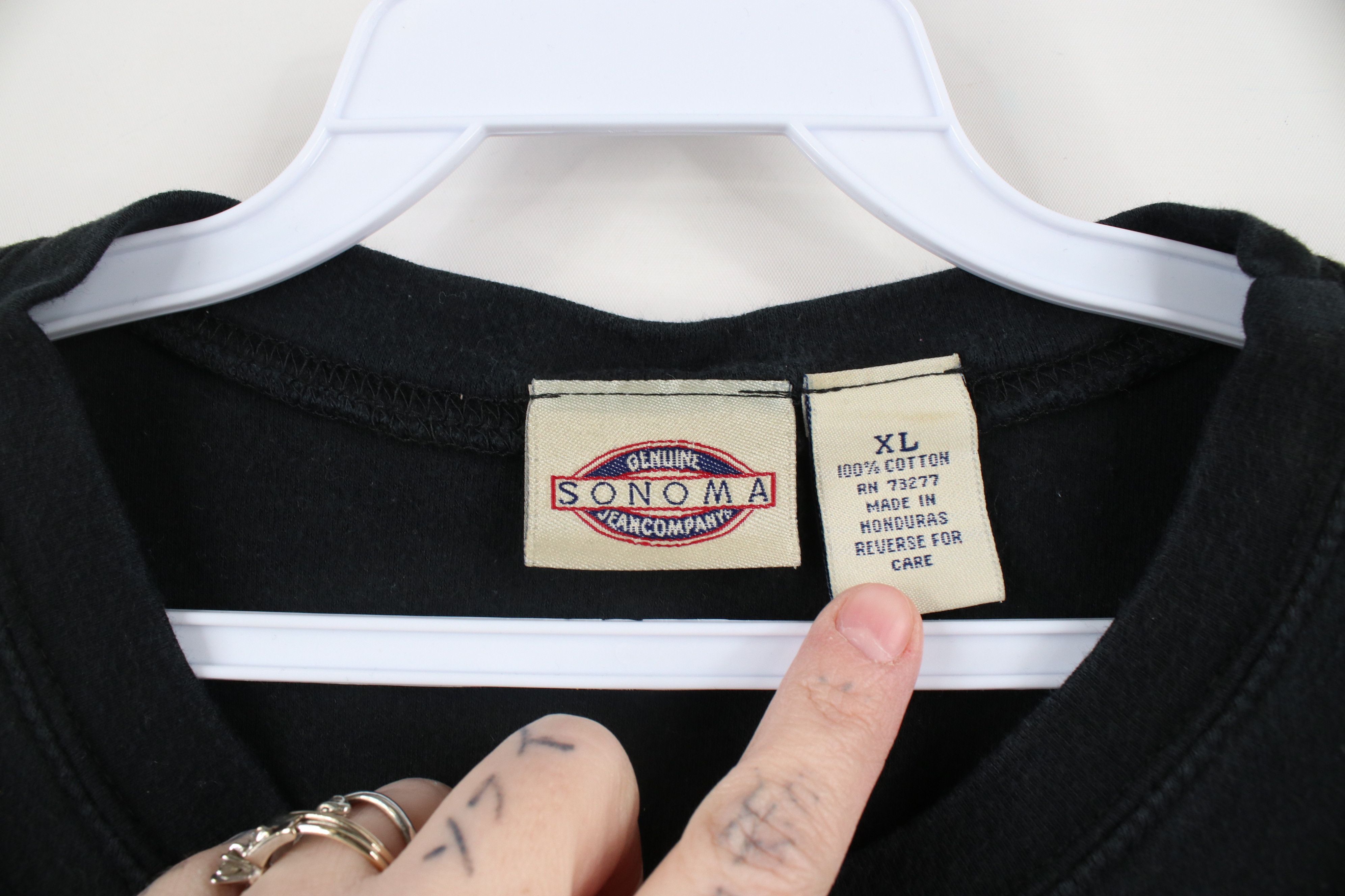 Vintage Vintage 90s Streetwear Blank Short Sleeve T-Shirt Black Size XL / US 12-14 / IT 48-50 - 6 Thumbnail