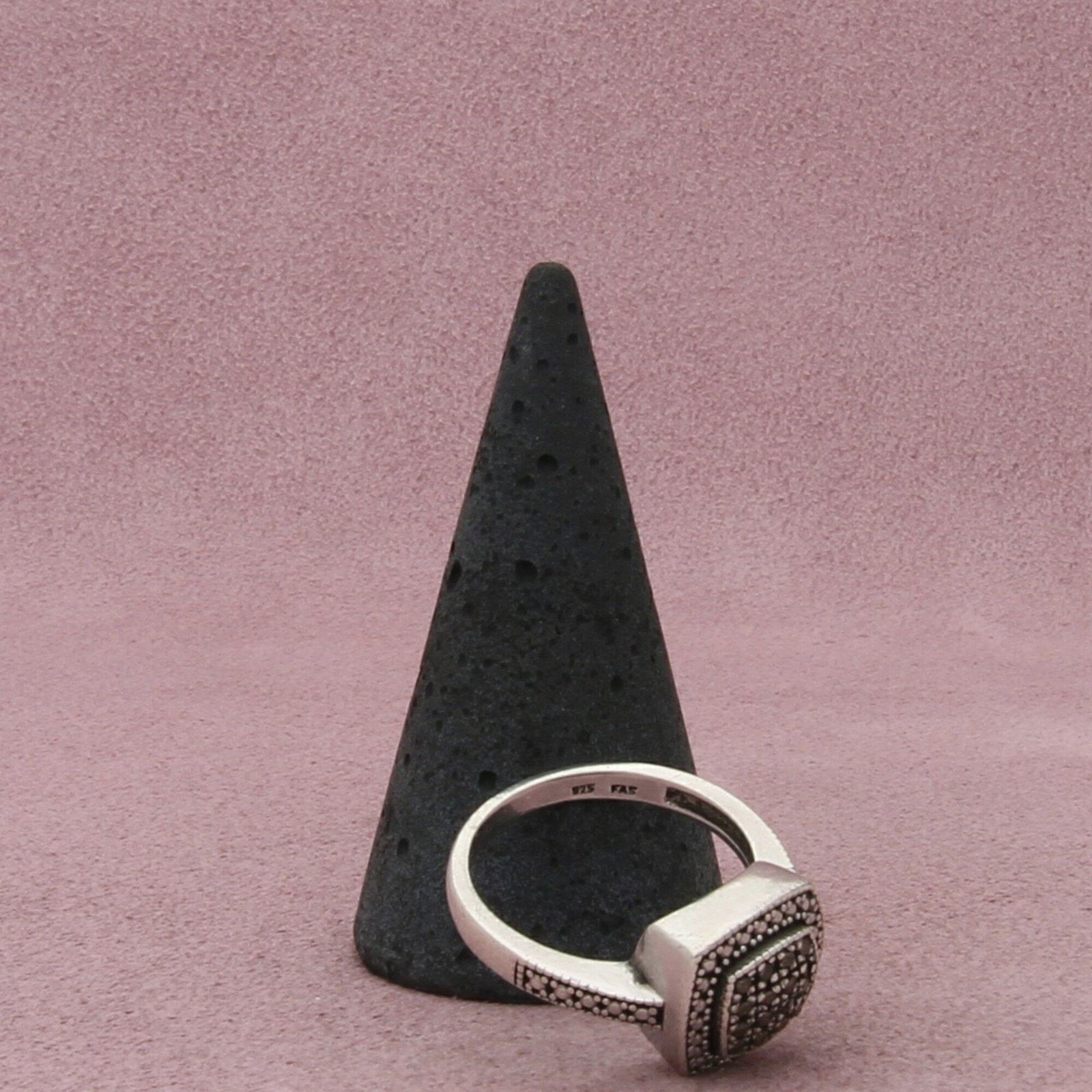 Sterling Silver sterling silver pave diamond ring size 8.25 Size ONE SIZE - 5 Thumbnail
