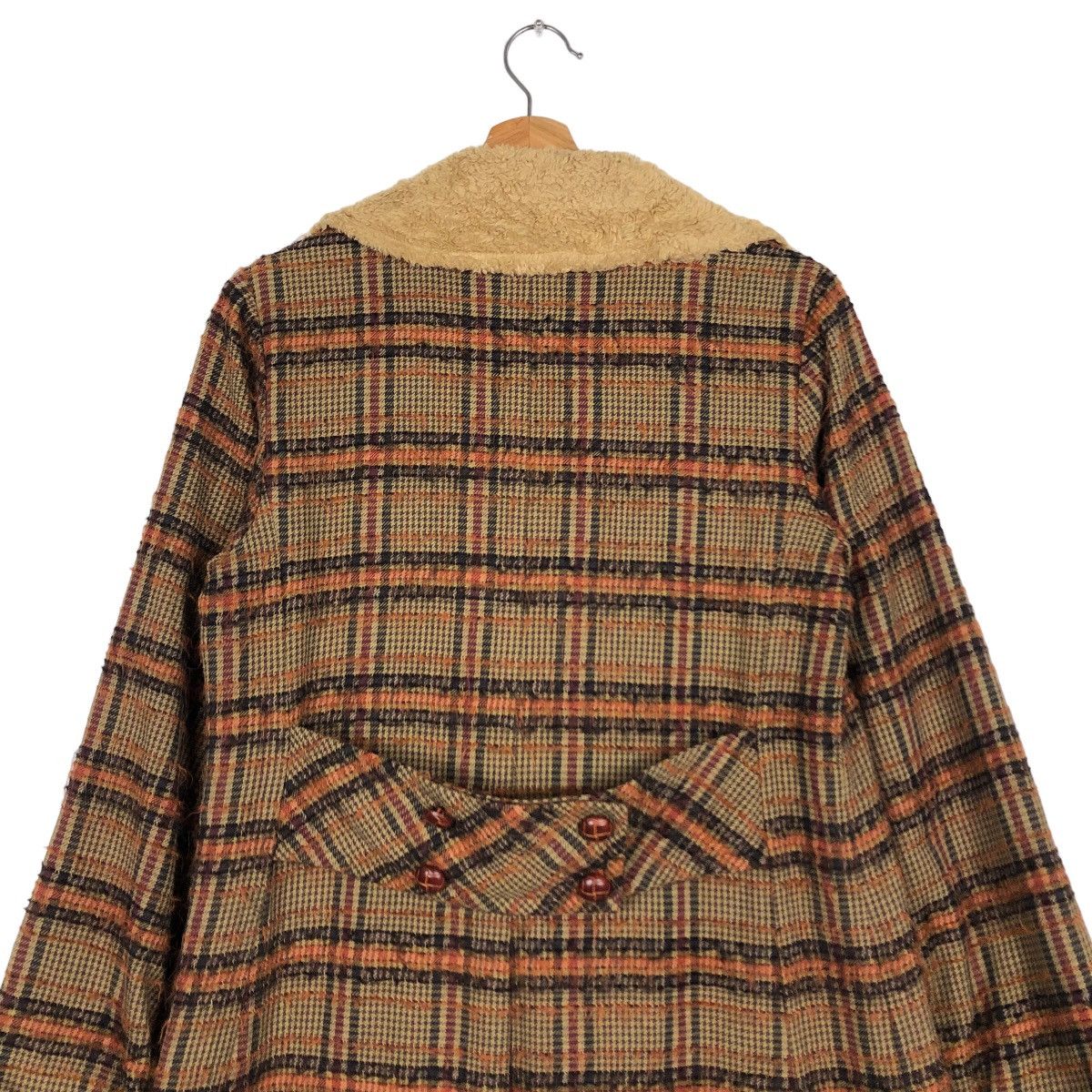 Anna Sui 🔥Tartan Design Fly Coats Long Jacket Mink Fur Lining Size M / US 6-8 / IT 42-44 - 9 Thumbnail
