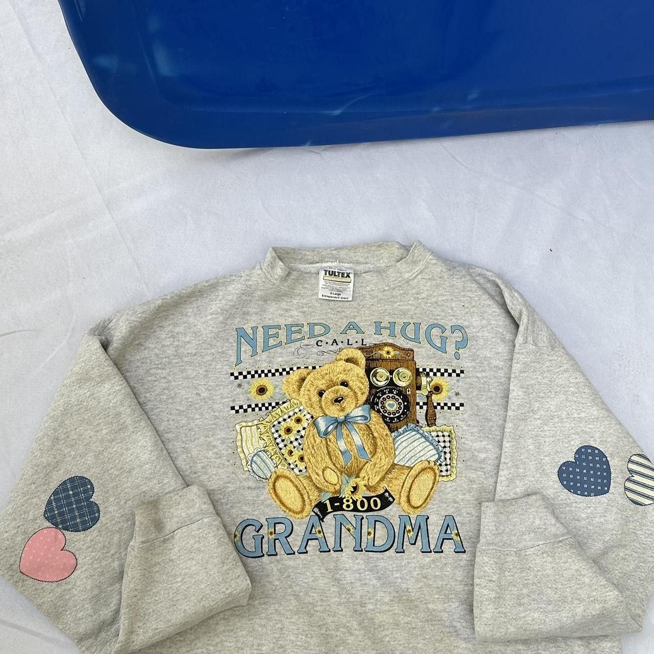 Tultex 90s Grandma Teddy Bear Crewneck Sweatshirt Granny Retro Cute Size US XL / EU 56 / 4 - 1 Thumbnail