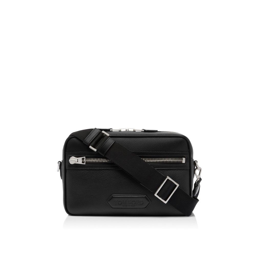 Tom Ford o1loc1c0126 H0654 Size: OS / Leather Messenger Bag in Black Size ONE SIZE - 1 Thumbnail