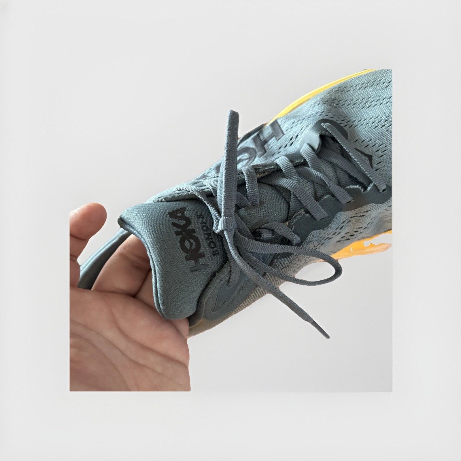 Hoka Hoka One One Men's Bondi 8 Wide Blue Yellow 11.5 2E EU46 Size US 11.5 / EU 44-45 - 10 Thumbnail
