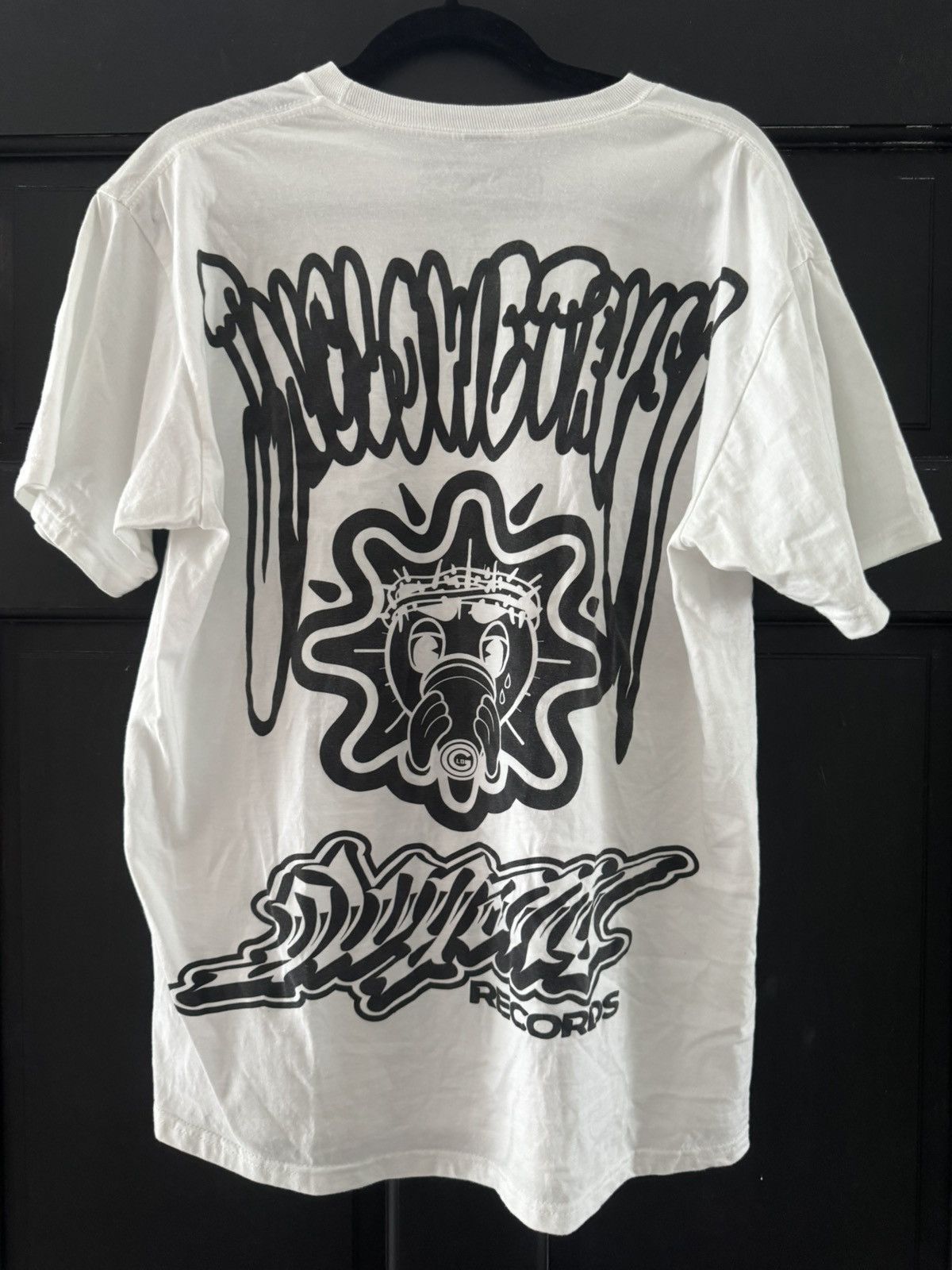 Glo Gang The Glorious Glo Gang “Recordz” Graphic Tee White Black Size US L / EU 52-54 / 3 - 1 Thumbnail