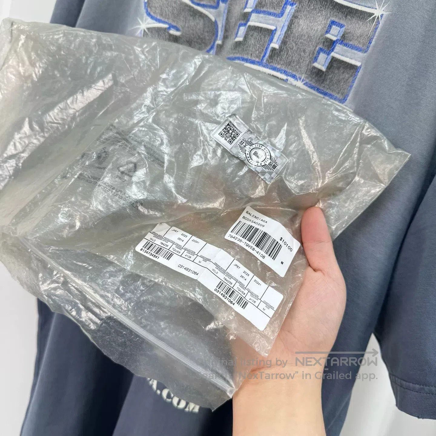 Balenciaga Balenciaga Diamond Water Destroyed Tee. Size US M / EU 48-50 / 2 - 5 Thumbnail