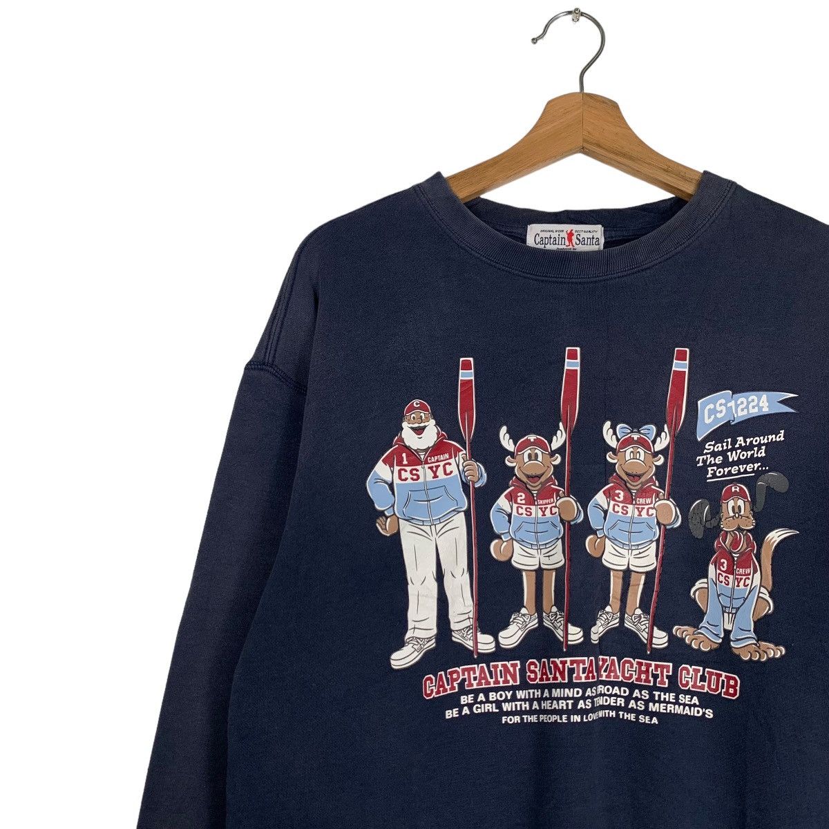 Japanese Brand CAPTAIN SANTA Big Logo Graphic Sweatshirt #0662-C31 Size US M / EU 48-50 / 2 - 6 Thumbnail