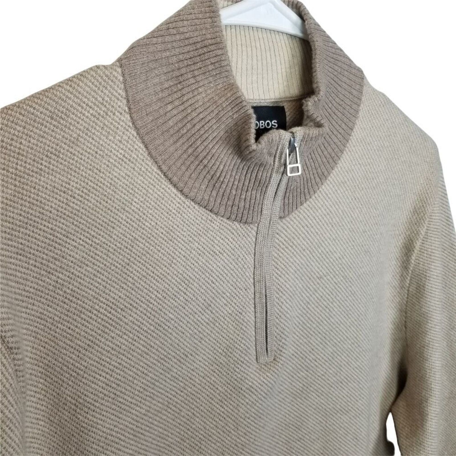 Bonobos Bonobos Mens Cotton Cashmere Sweater Neutral Minimalist Size US M / EU 48-50 / 2 - 5 Thumbnail