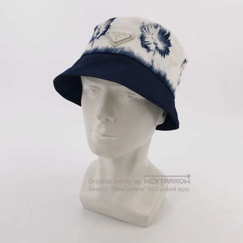 Prada Prada Color Block Triangle Logo Bucket Hat. Size ONE SIZE - 2 Thumbnail