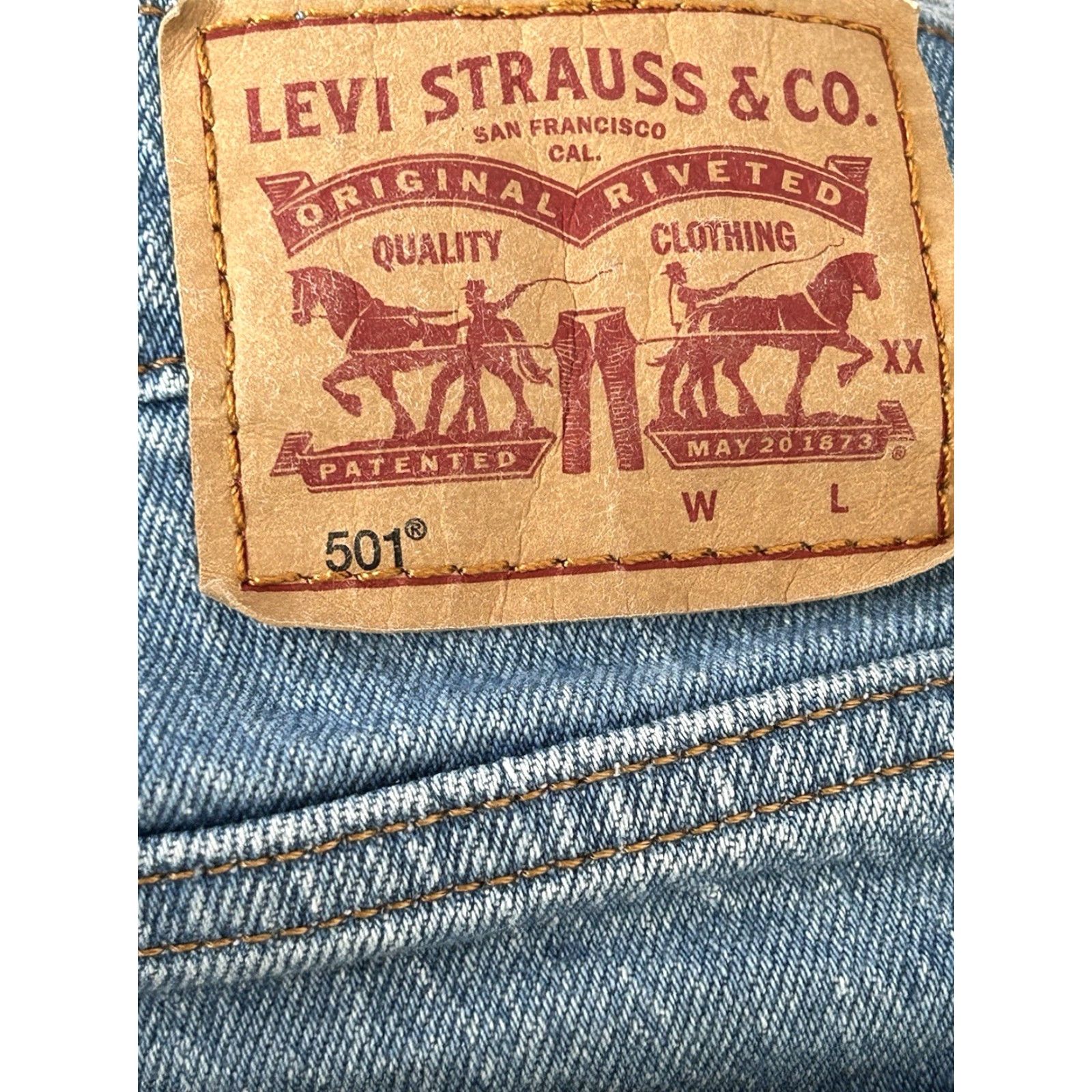 Levi's VINTAGE Levi's 501 Button Fly Jean Shorts Denim Blue Women 29 Regular Slim? (Note: "Slim" not in original) Size 29" - 6 Thumbnail