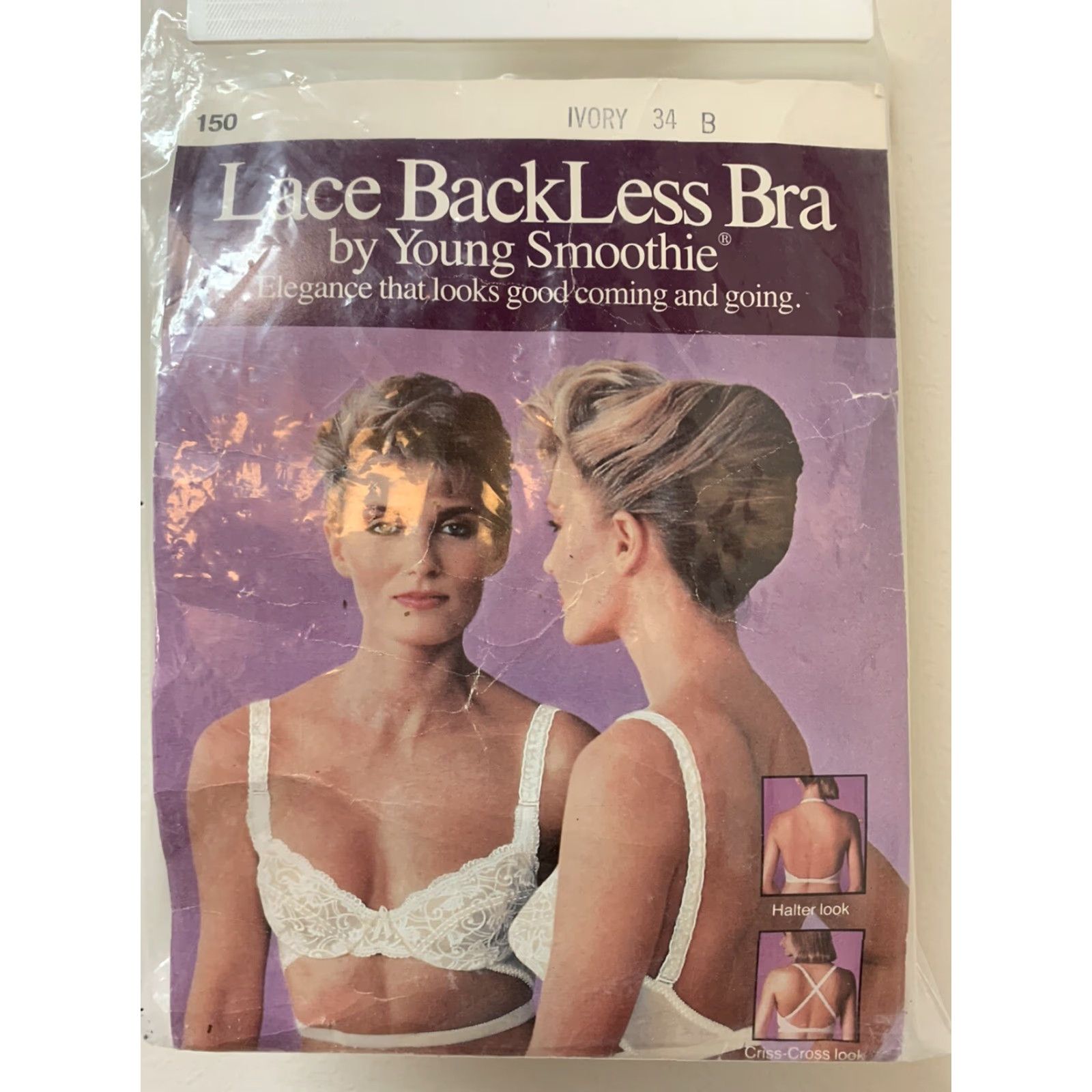 Vintage VINTAGE Young Smoothie Lace Backless Bra Adjustable Size 34B Made in USA NEW NOS Size ONE SIZE - 6 Thumbnail