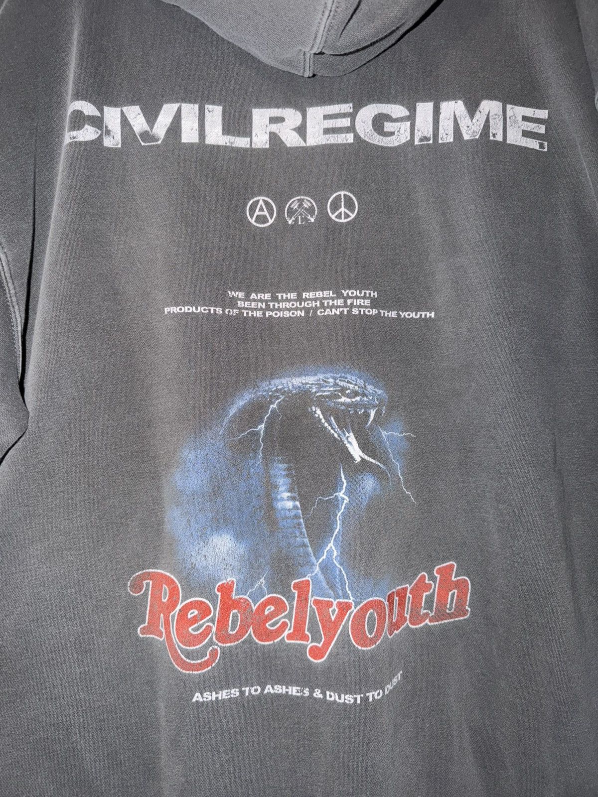 Civil Regime Civil Regime Thunder Cobra Hoodie Gray Size XL Size US XL / EU 56 / 4 - 8 Thumbnail
