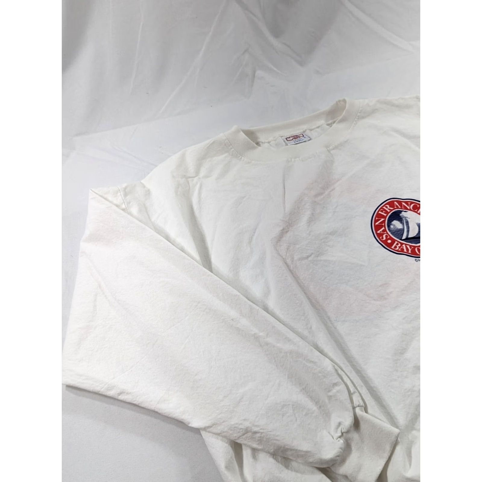 Vintage VINTAGE Crazy Shirts Shirt Long Sleeve White Small Unisex Adults Graphic Tee Beer Print 100% Cotton San Francisco Bay Club Hawaii Size US S / EU 44-46 / 1 - 2 Thumbnail