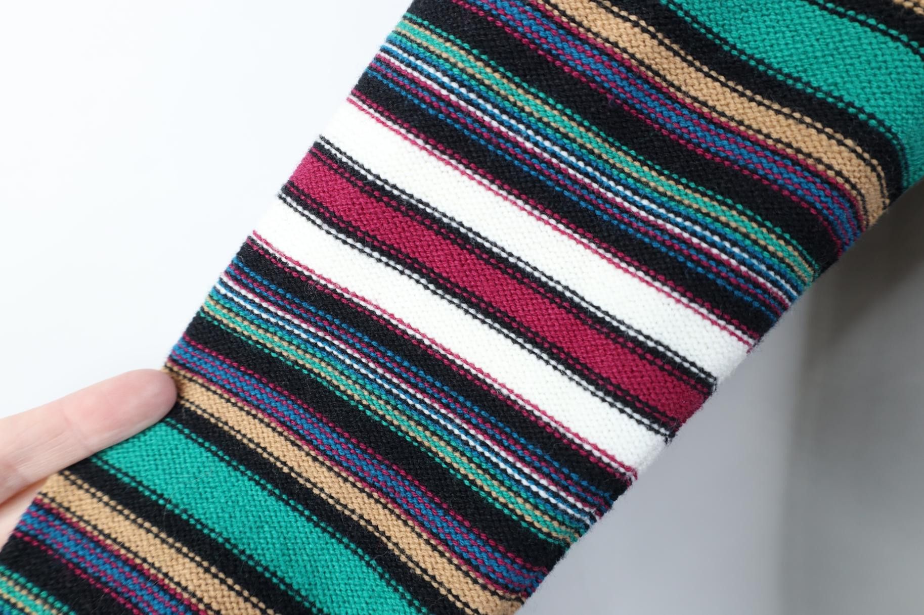 Vintage Vintage 90s Creek Striped Knit Turtleneck Sweater USA Size L / US 10 / IT 46 - 4 Thumbnail