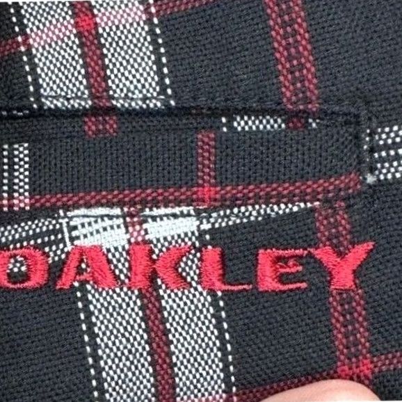 Oakley Oakley Shorts Mens 32 Black Red Plaid Khaki Chino Flat Front Embroidered Stretch Size US 32 / EU 48 - 6 Thumbnail